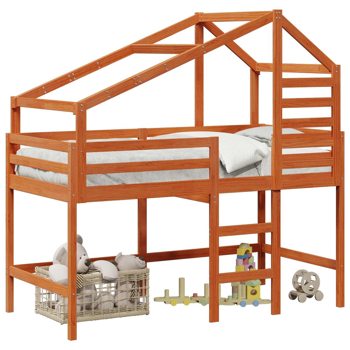 Hemsengeramme VoksBrun 90 x 190 cm Massiv furu