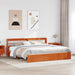 Sengestamme med hodegjerde 2 pcs Vokset Brun Massiv furu