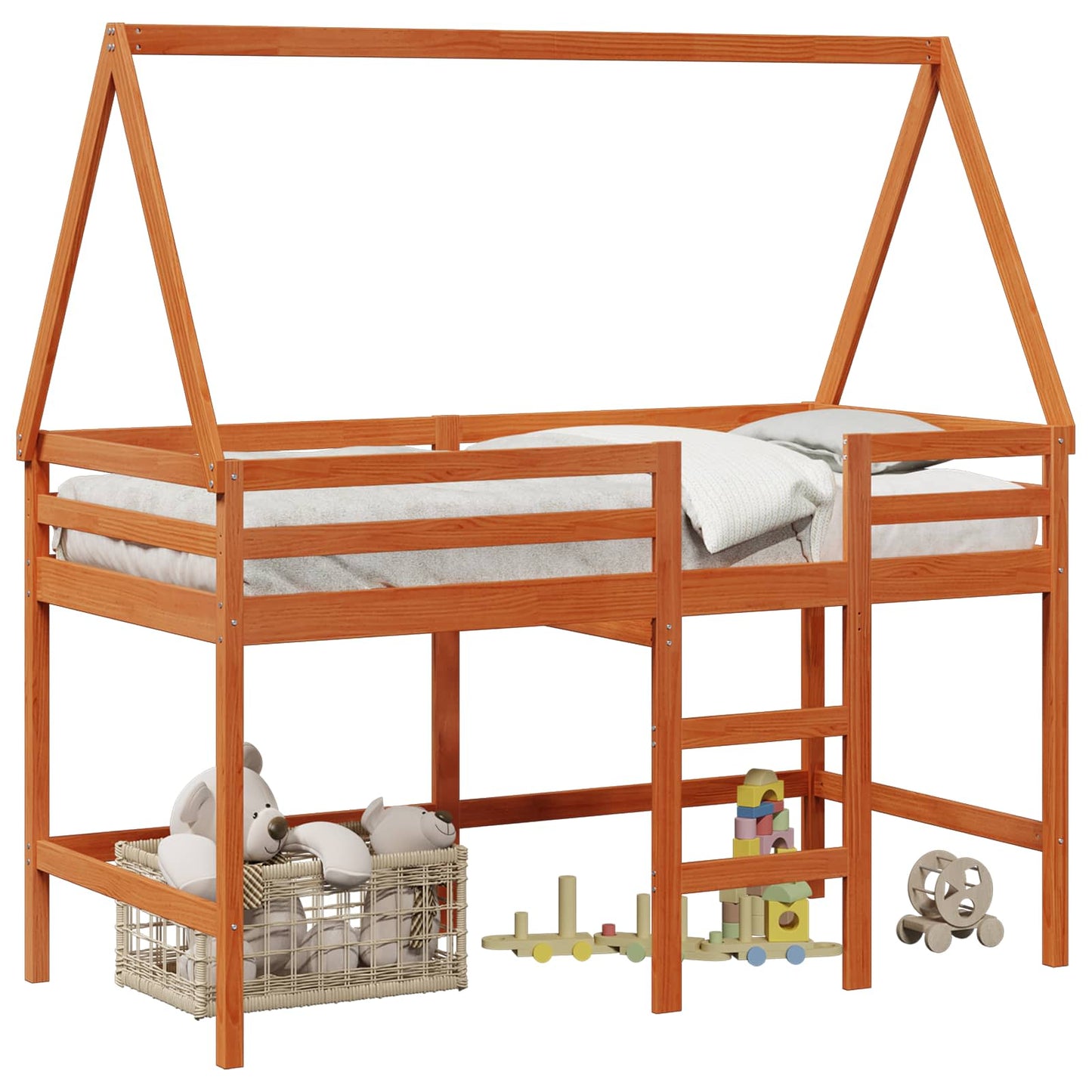 Hemsengeramme VoksBrun 90 x 190 cm Massiv furu
