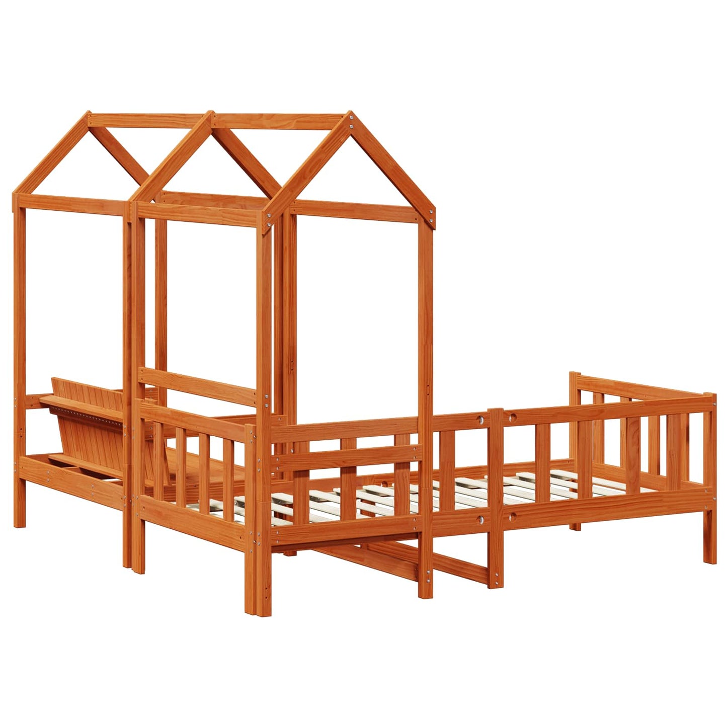 Dagsengsett 3 pcs VoksBrun Massiv furu
