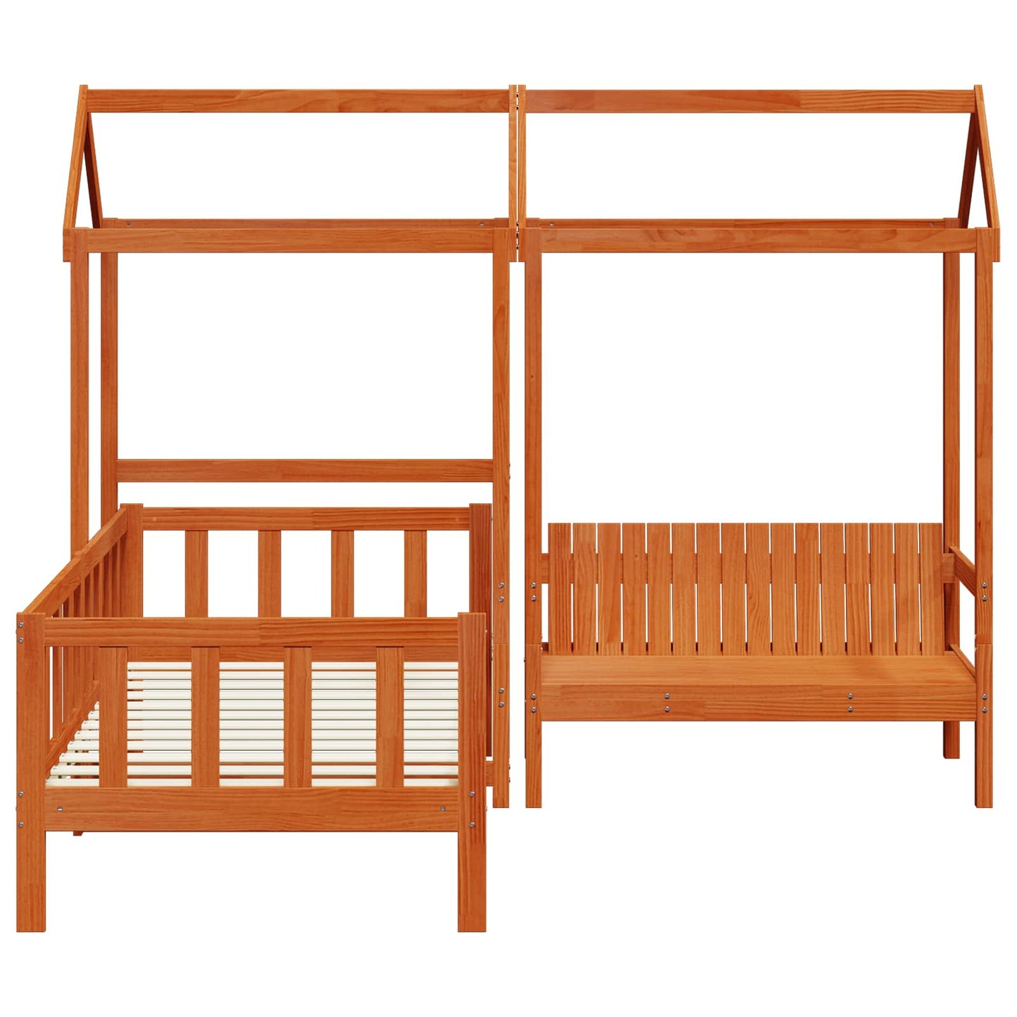 Dagsengsett 3 pcs VoksBrun Massiv furu