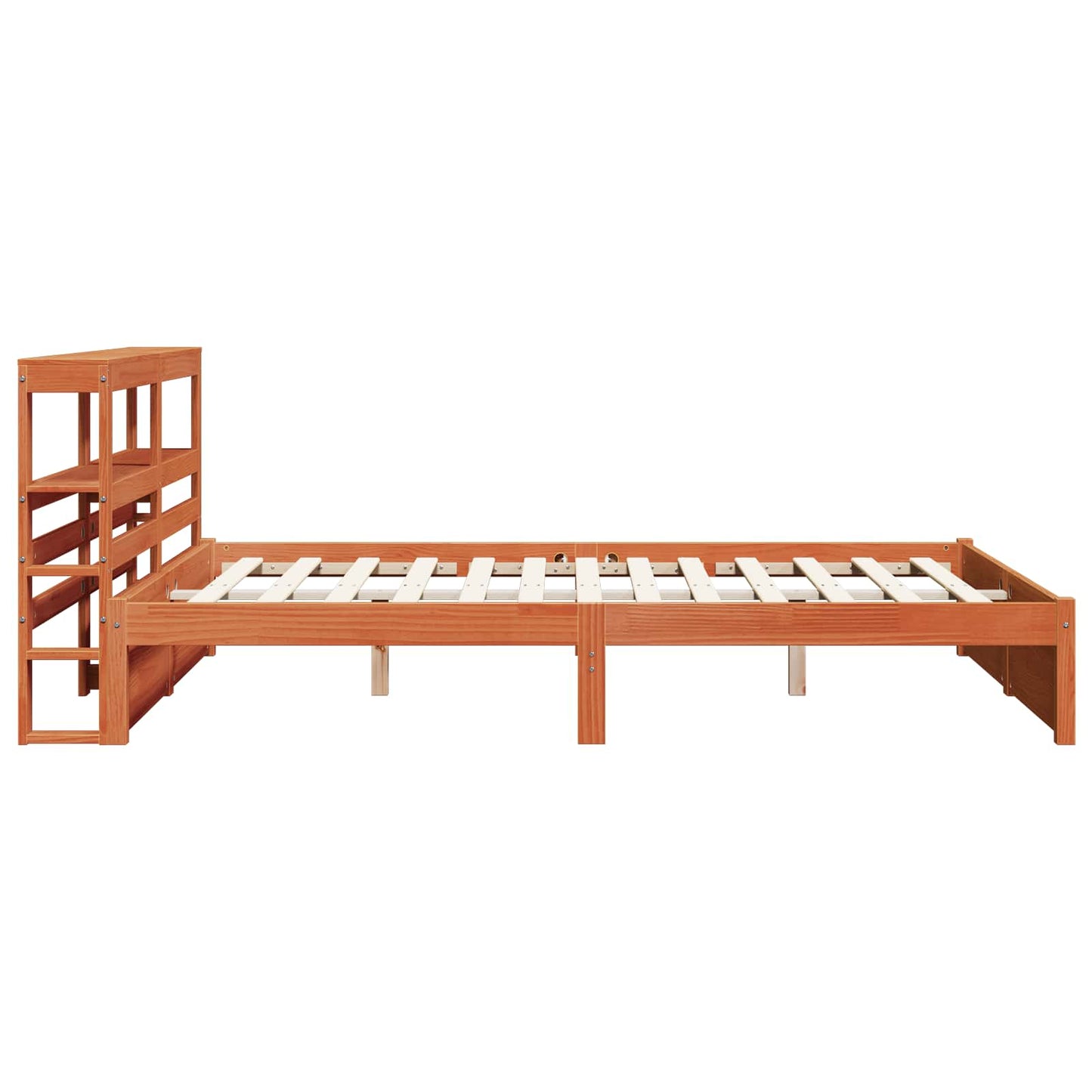 Sengestamme med hodegjerde Vokset Brun 120 x 200 cm Massiv furu