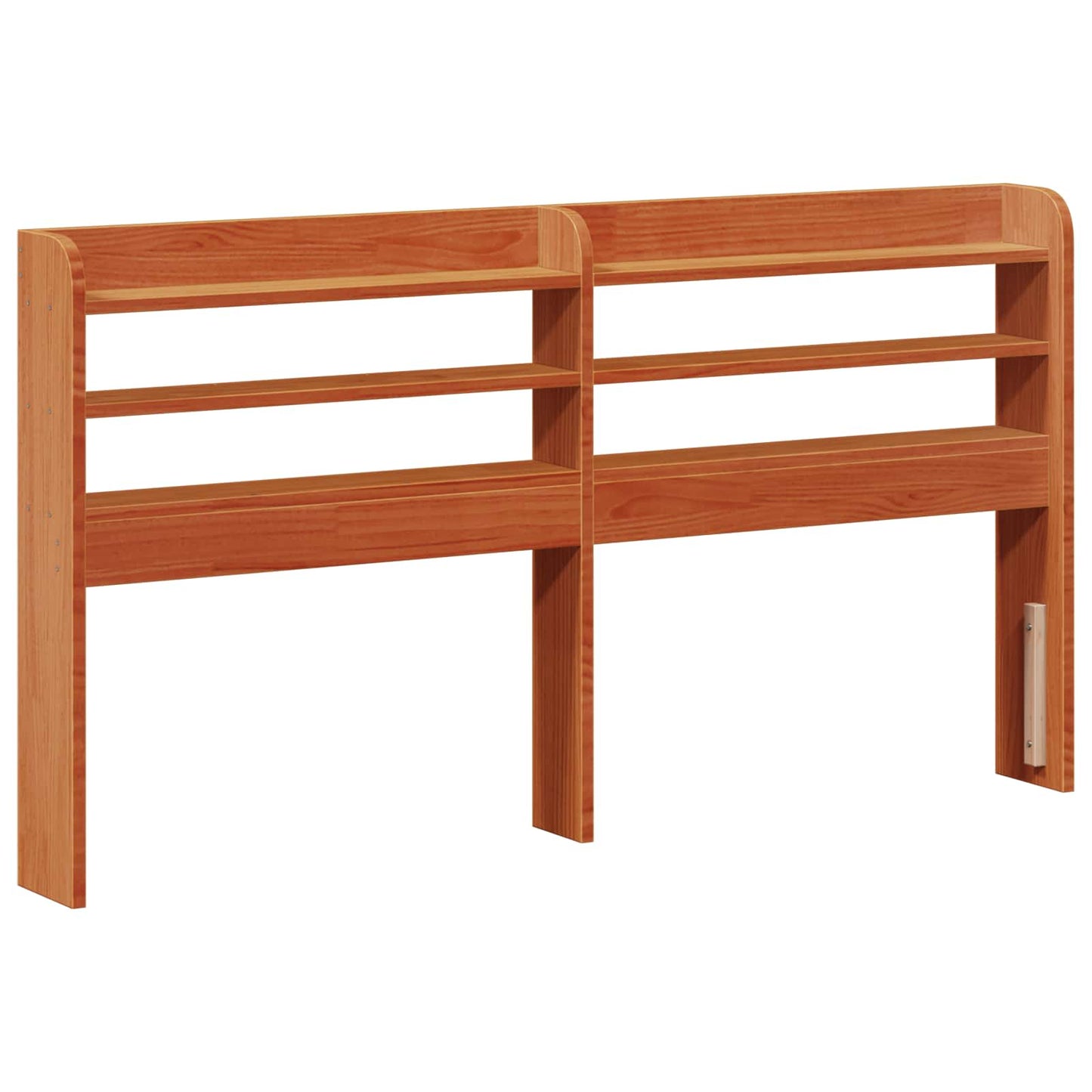 Sengestamme med hodegjerde 2 pcs Vokset Brun Massiv furu