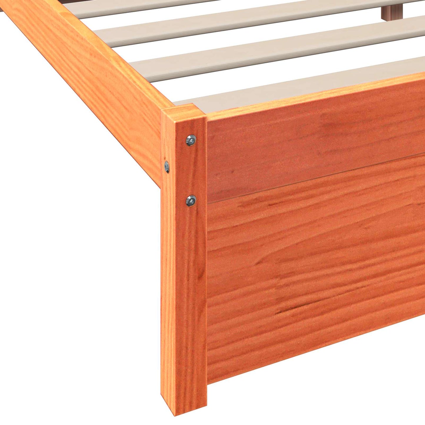 Bokhylle Seng 2 pcs Vokset Brun 200 x 200 cm Massiv furu