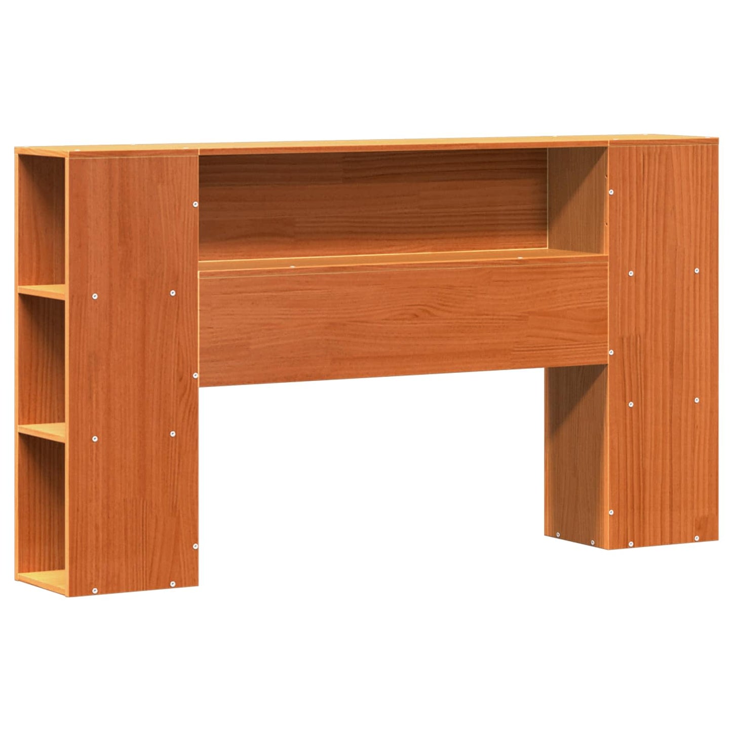 Sengramme med oppbevaringshodegavl 2 pcs Vokset Brun