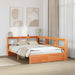 Bokhylle Seng 2 pcs Vokset Brun 200 x 140 cm Massiv furu