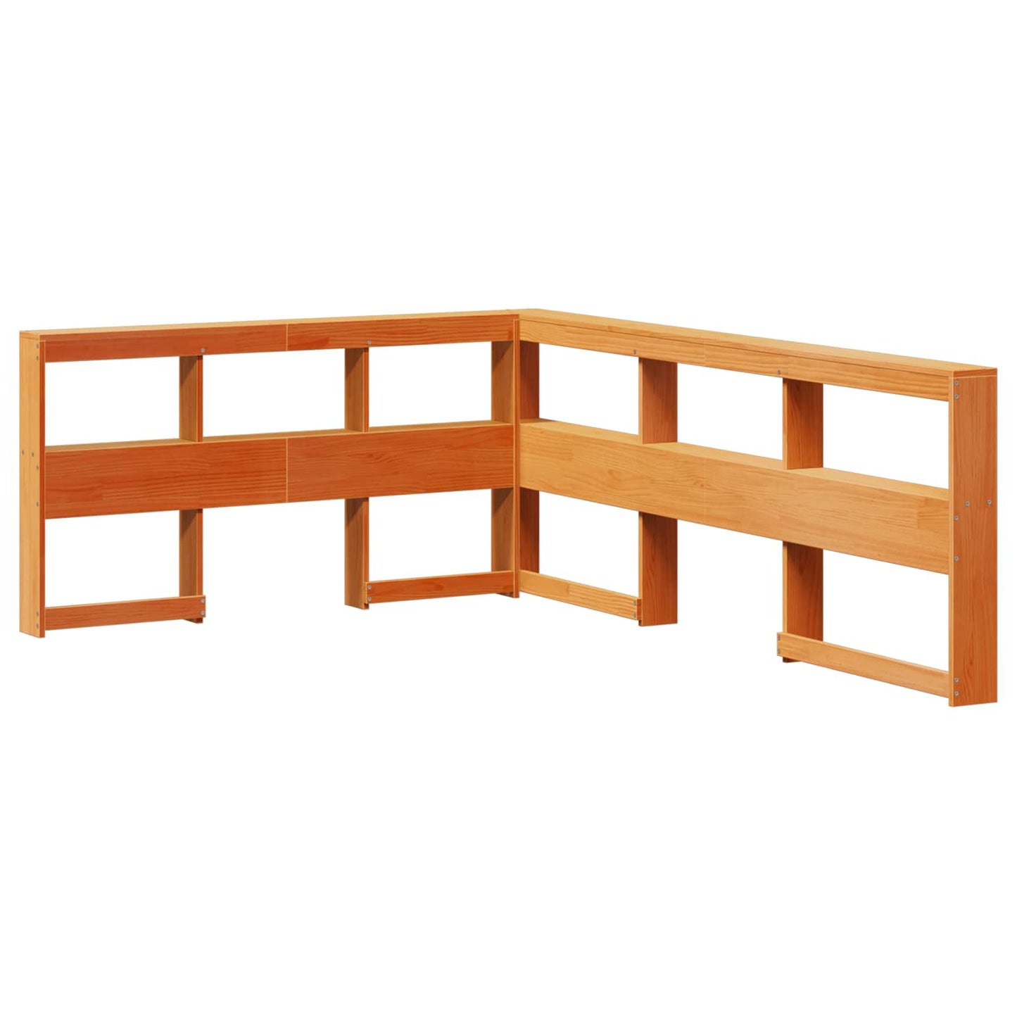 Bokhylle Seng 2 pcs Vokset Brun 200 x 140 cm Massiv furu