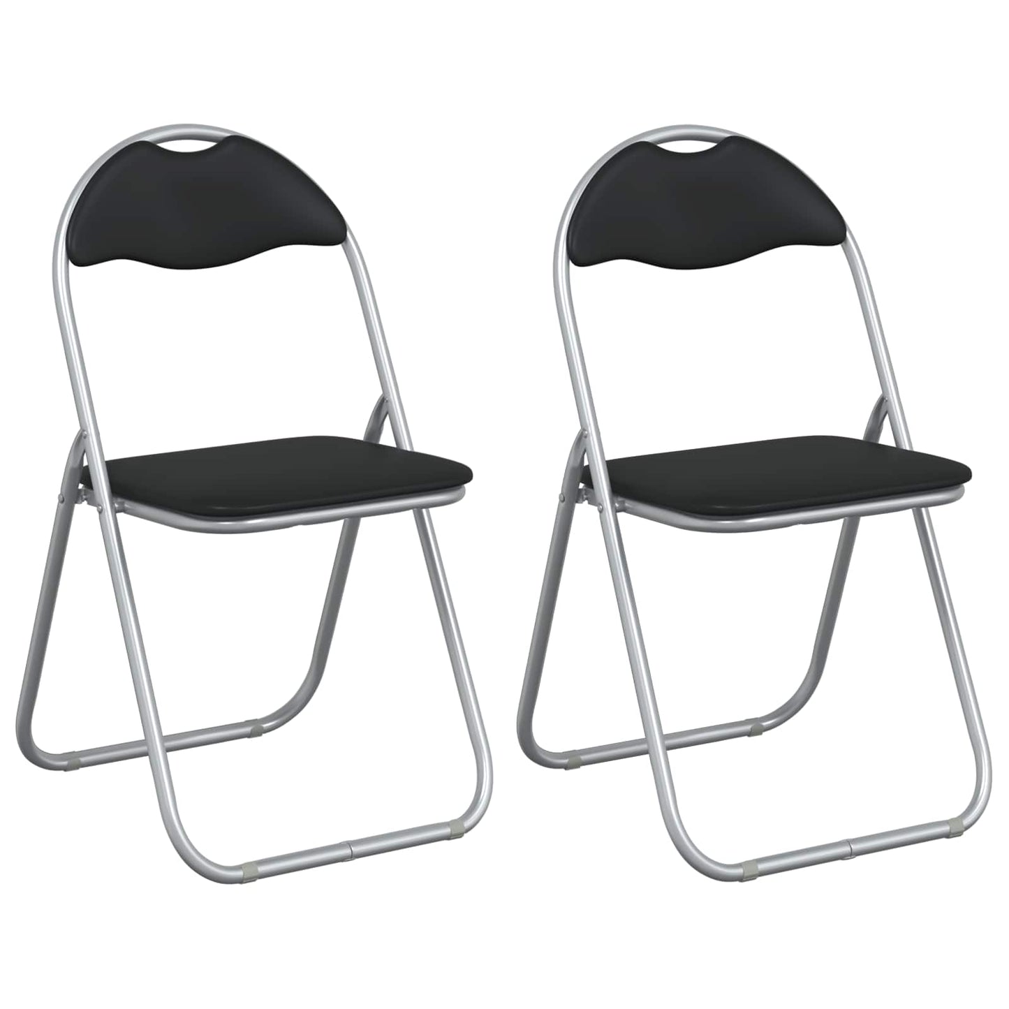 Sammenleggbart stol 2 pcs Svart og Grå 48 x 43,5 x 81 cm