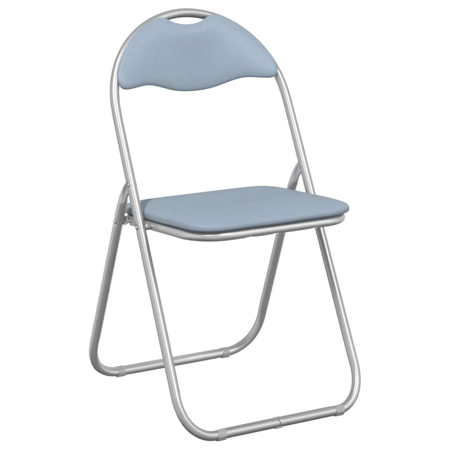 Sammenleggbart stol 2 pcs Grå 48 x 43,5 x 81 cm Kunstlær