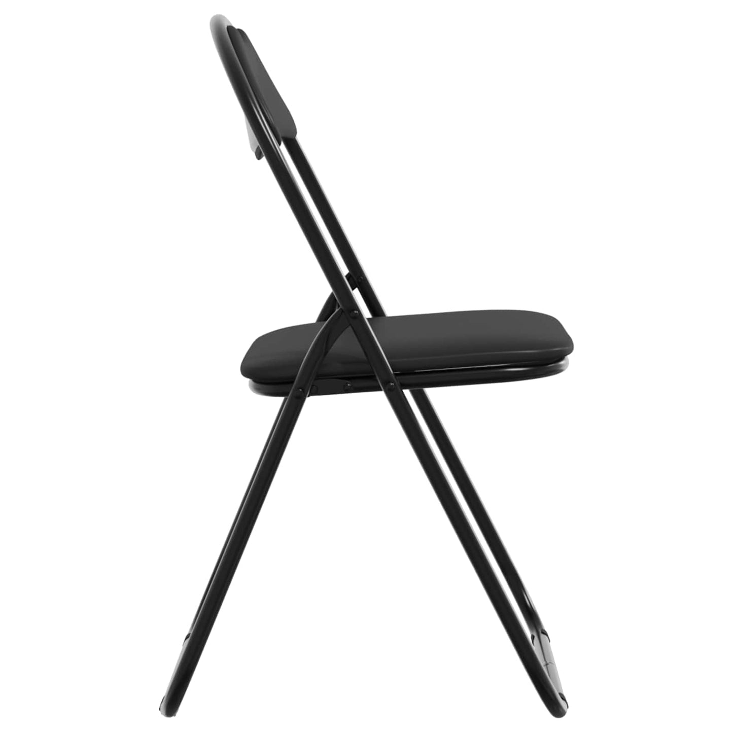 Sammenleggbart stol 2 pcs Svart 48 x 43,5 x 81 cm Kunstlær