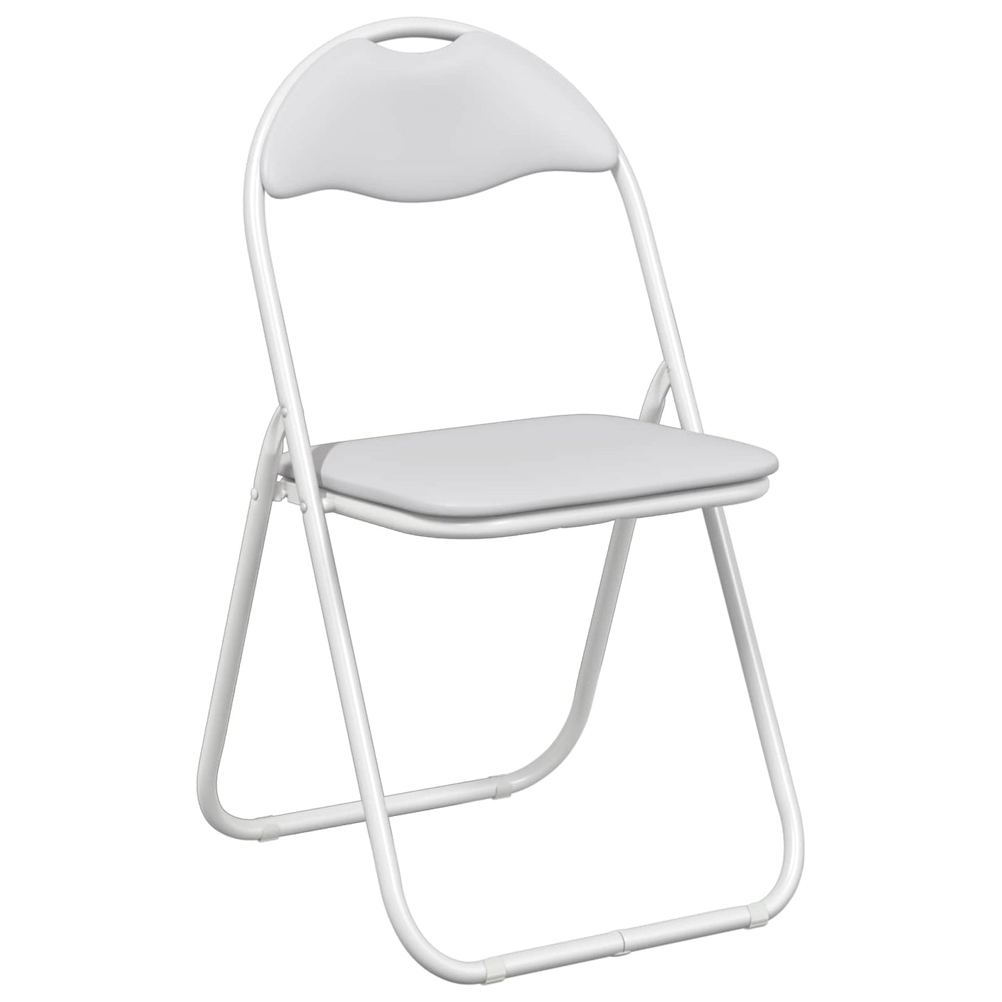 Sammenleggbart stol 8 pcs Hvit 48 x 43,5 x 81 cm Kunstlær