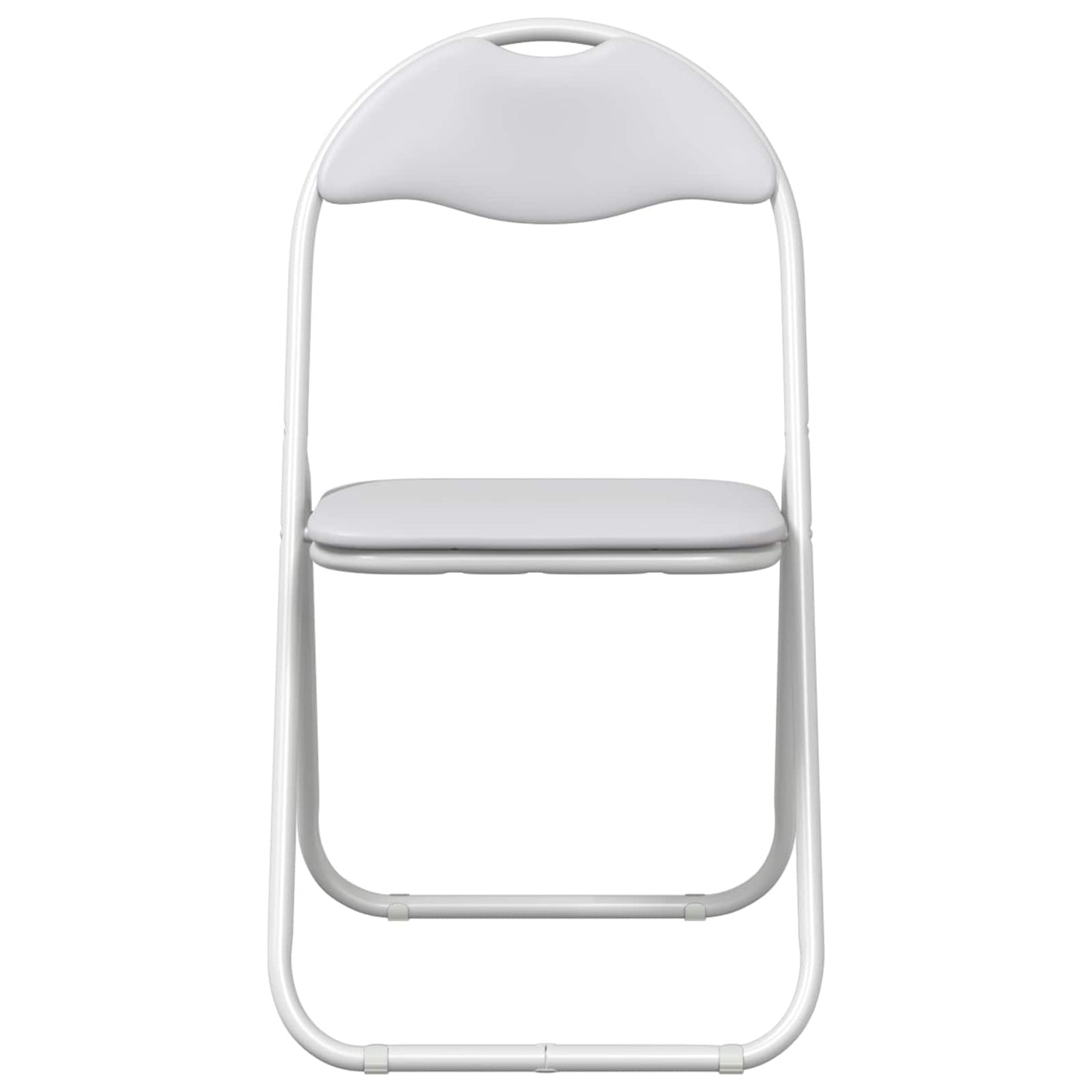 Sammenleggbart stol 8 pcs Hvit 48 x 43,5 x 81 cm Kunstlær