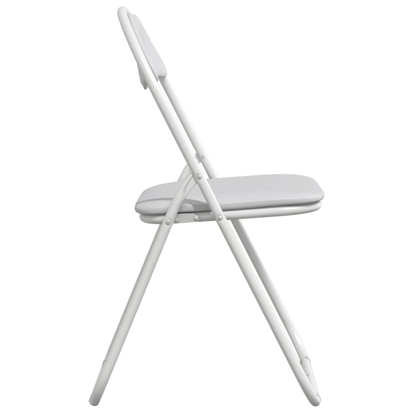 Sammenleggbart stol 8 pcs Hvit 48 x 43,5 x 81 cm Kunstlær