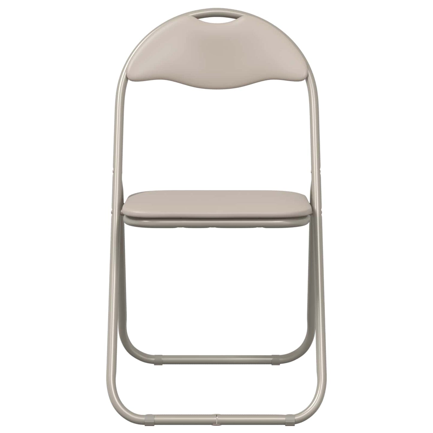 Sammenleggbart stol 8 pcs sand 48 x 43,5 x 81 cm Kunstlær