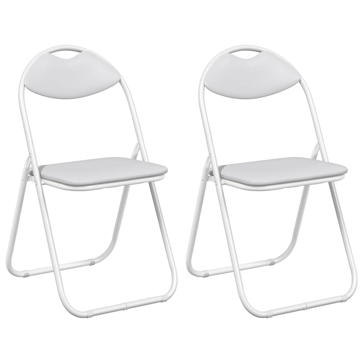 Samlebar Dinning Stol 2 pcs Hvit 48 x 43,5 x 81 cm PVC stål vidaXL