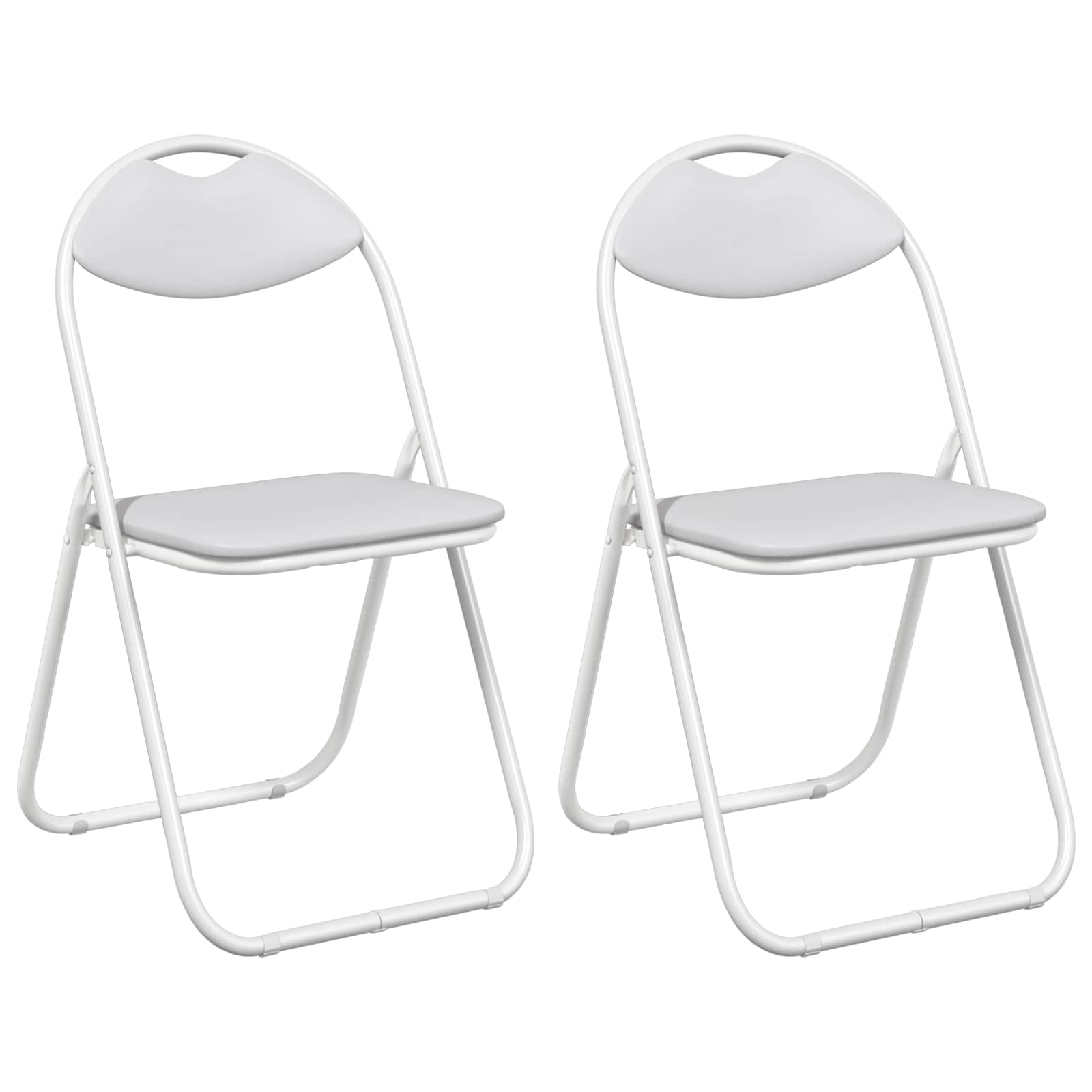 Samlebar Dinning Stol 2 pcs Hvit 48 x 43,5 x 81 cm PVC stål vidaXL