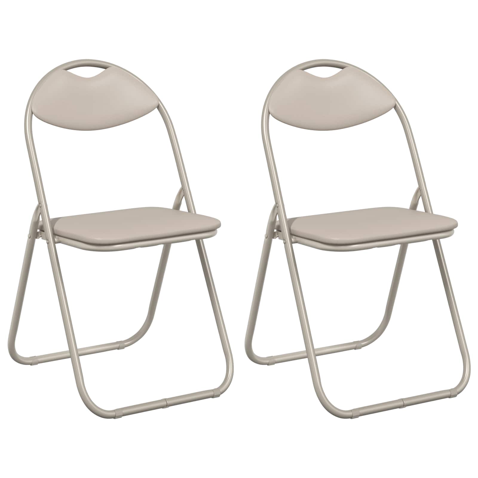 Samlebar Dinning Stol 2 pcs sand 48 x 43,5 x 81 cm PVC stål vidaXL