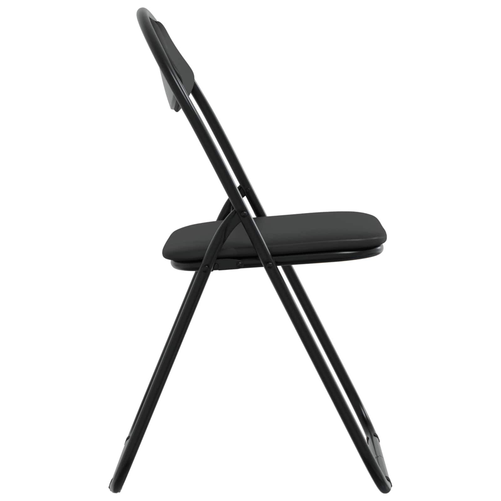 Samlebar Dinning Stol 2 pcs Svart 48 x 43,5 x 81 cm PVC stål vidaXL