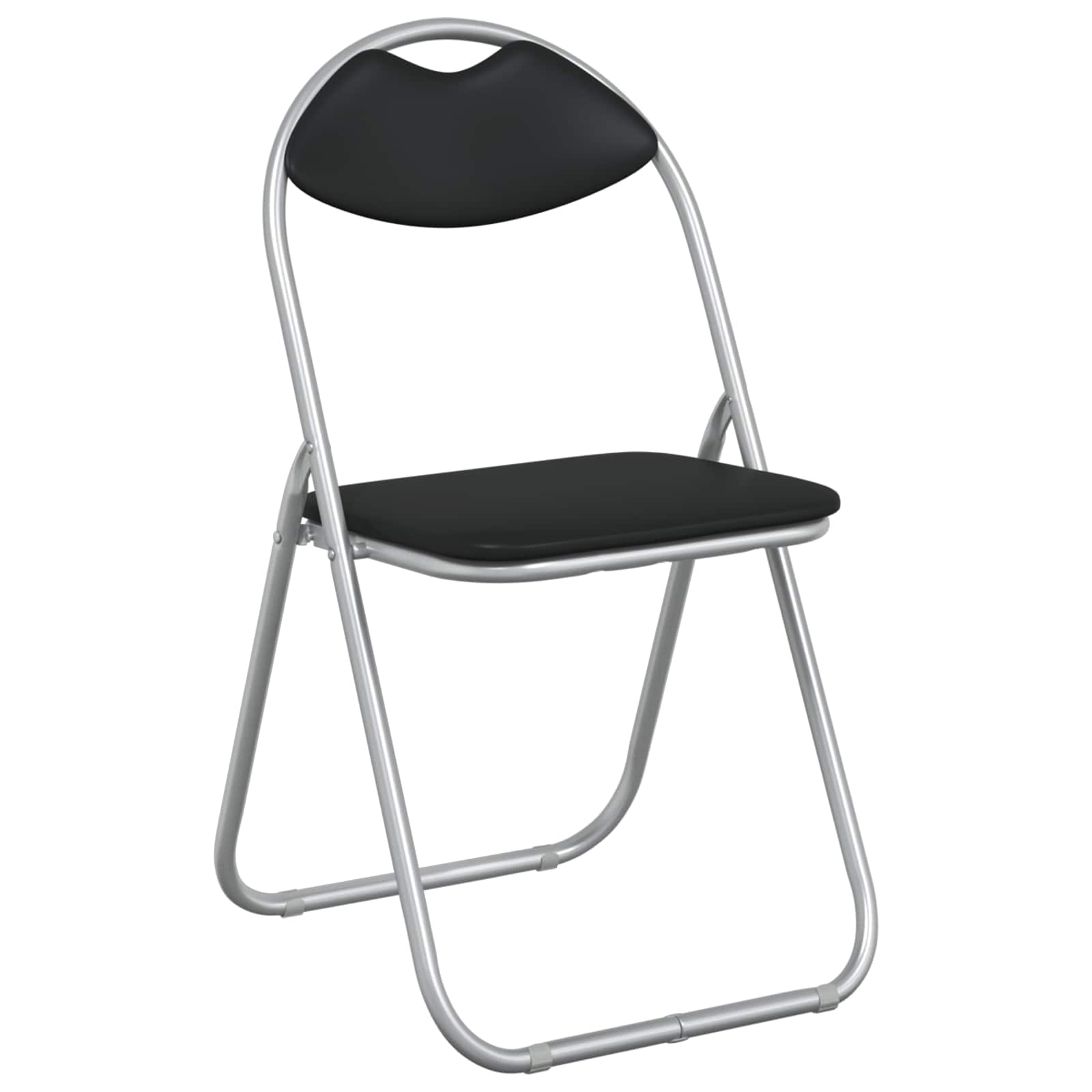 Samlebar Dinning Stol 8 pcs Svart 48 x 43,5 x 81 cm PVC stål vidaXL