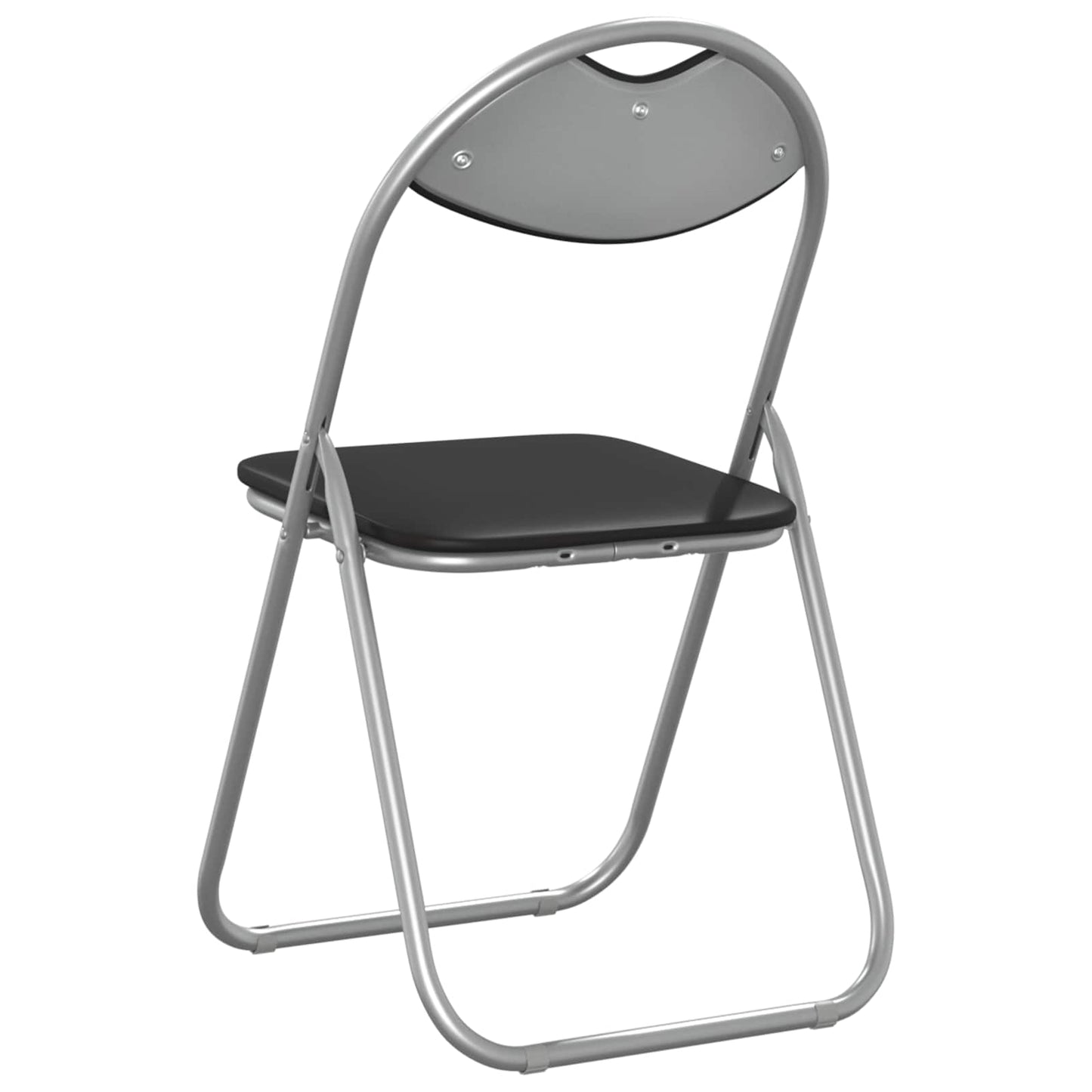 Samlebar Dinning Stol 8 pcs Svart 48 x 43,5 x 81 cm PVC stål vidaXL