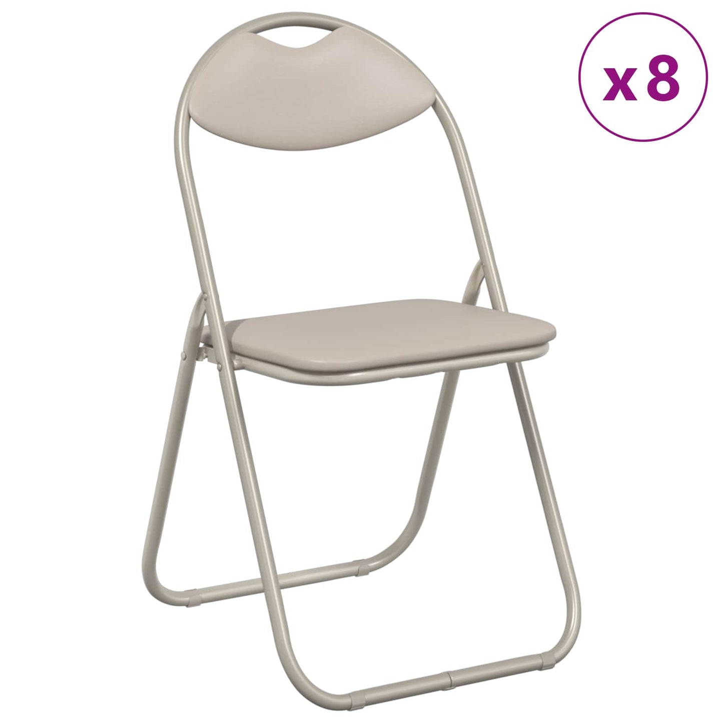 Samlebar Dinning Stol 8 pcs sand 48 x 43,5 x 81 cm PVC stål vidaXL