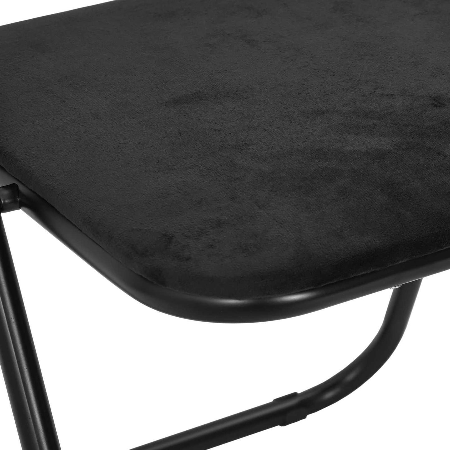 Sammenleggbart stol 2 pcs Svart 48 x 44 x 78 cm Fløyel