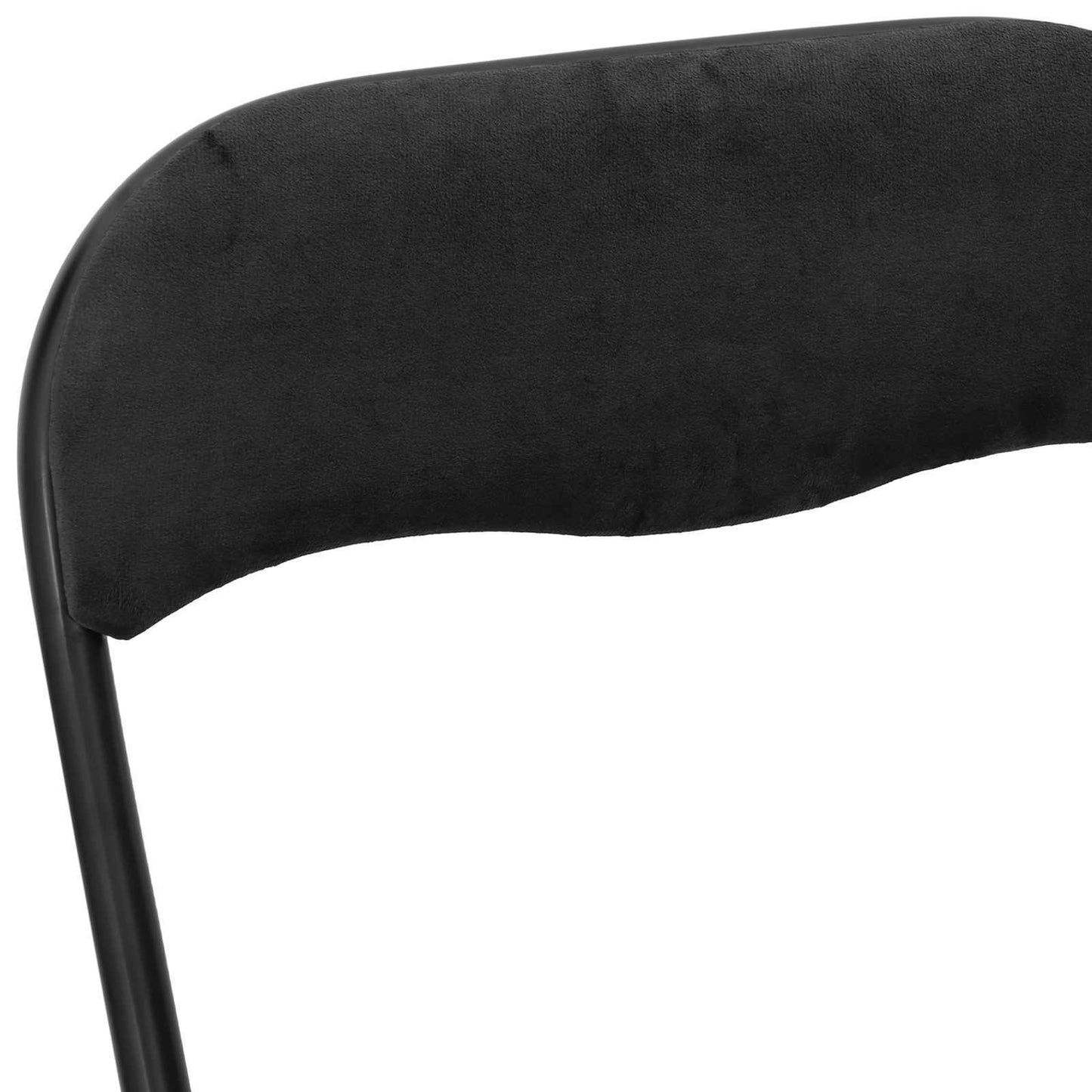 Sammenleggbart stol 2 pcs Svart 48 x 44 x 78 cm Fløyel