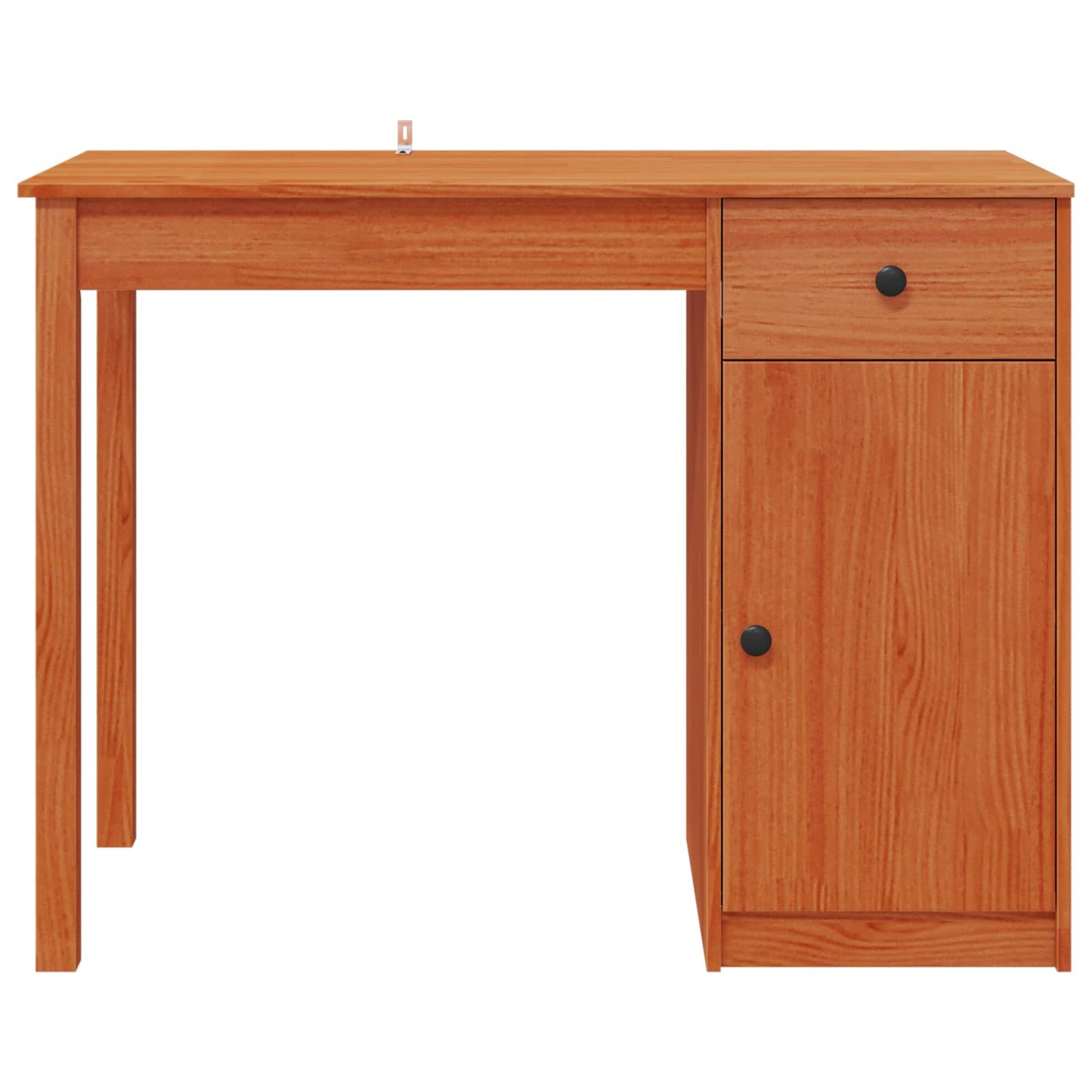 Skrivebord med skuff VoksBrun 100 x 50 x 74 cm Massiv furu vidaXL