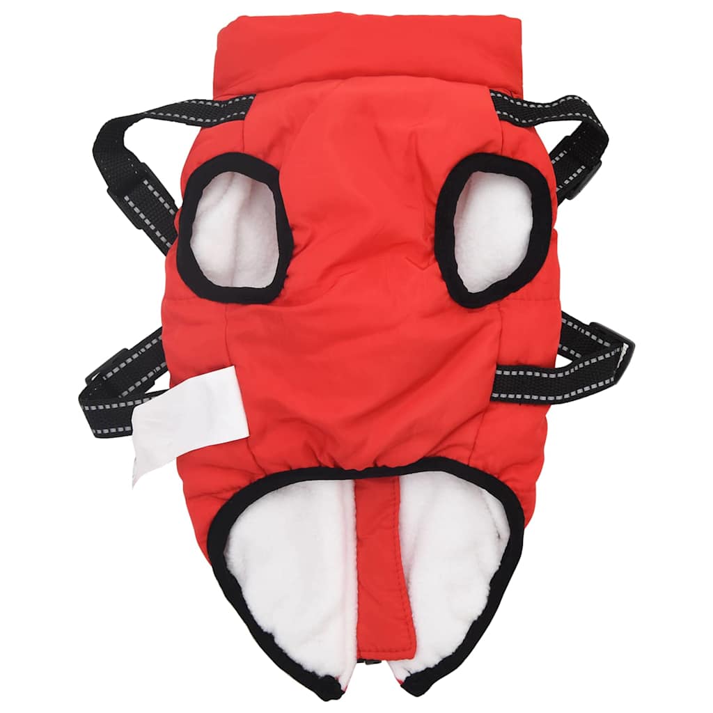 Hund Frakk Rød L36 Fleece og polyester