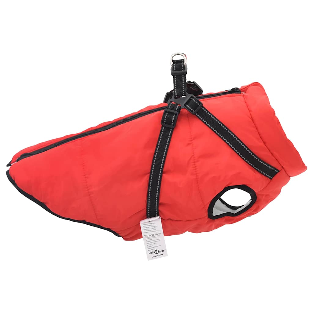 Hund Frakk Rød L44 Fleece og polyester