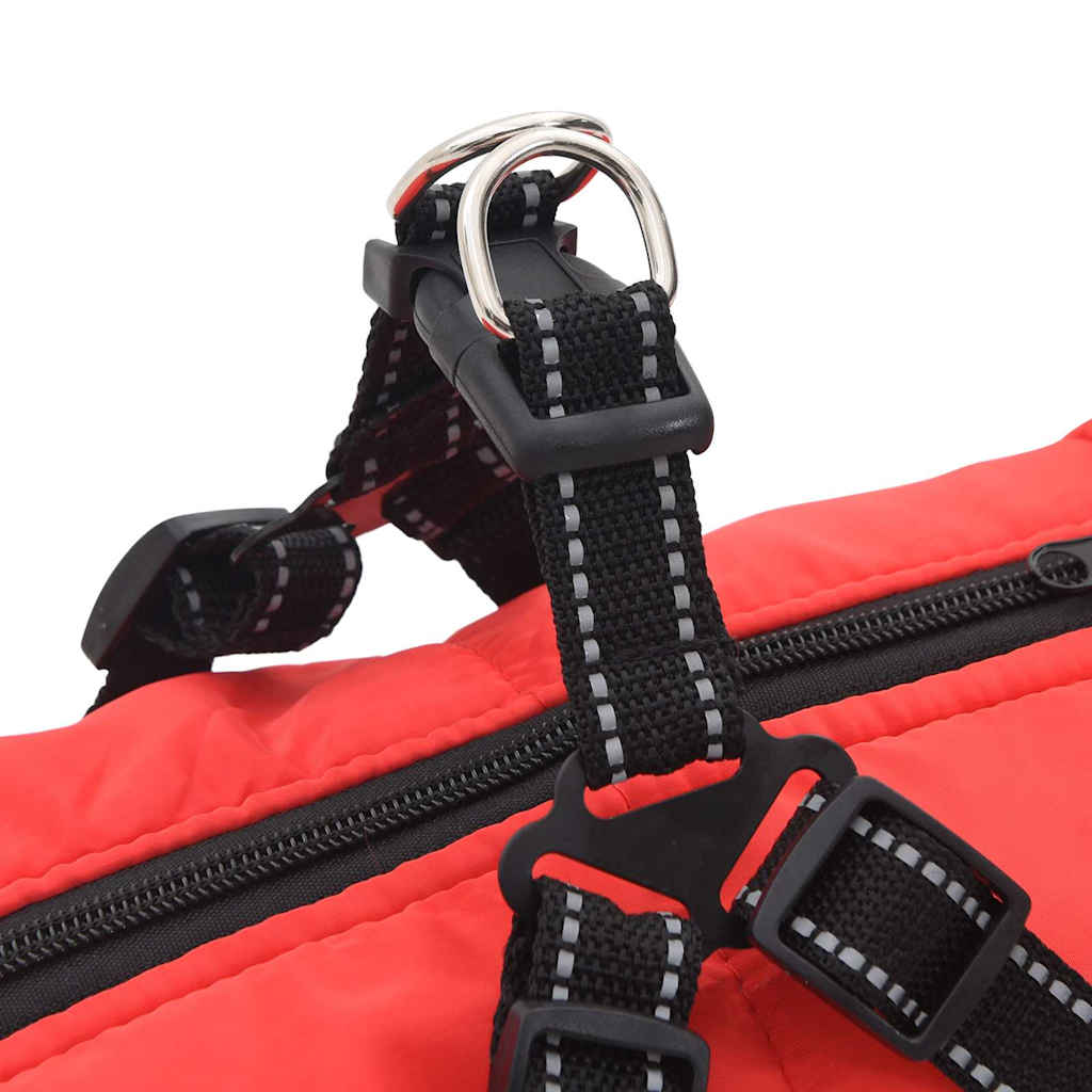 Hund Frakk Rød L48 Fleece og polyester
