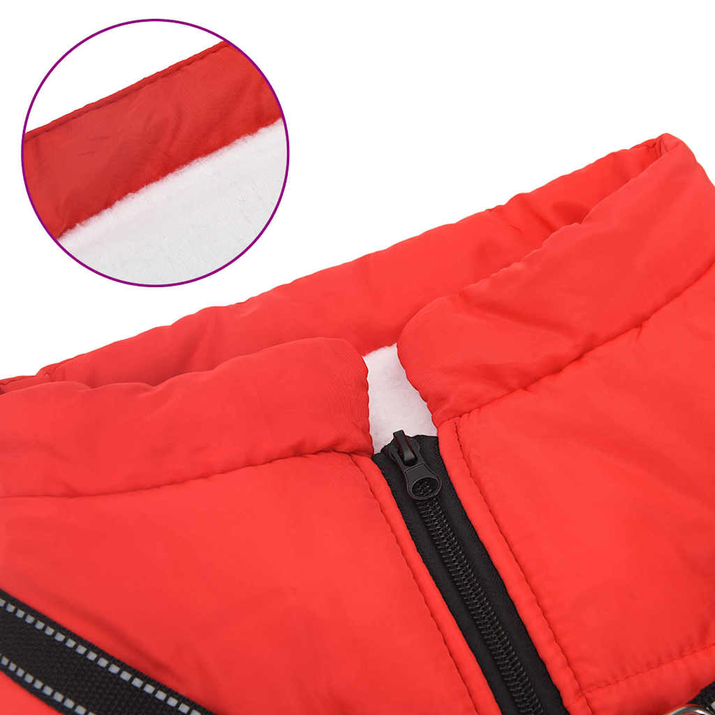 Hund Frakk Rød L68 Fleece og polyester