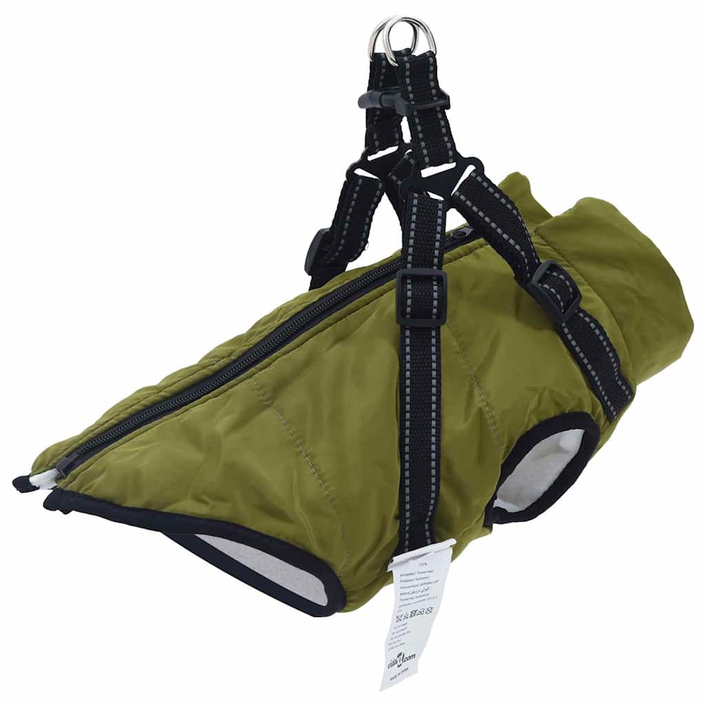 Hund Frakk Army grønn L40 Fleece og polyester