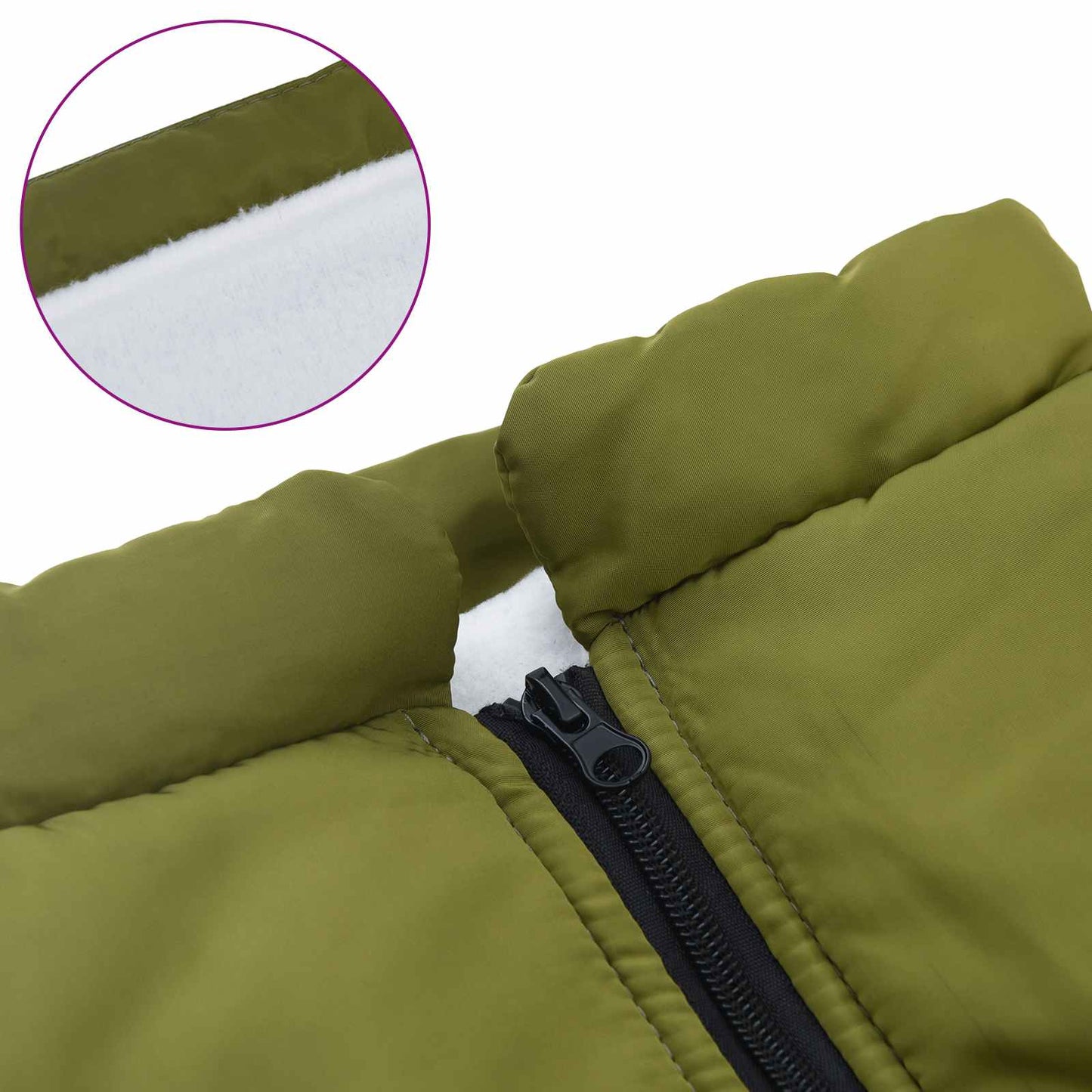 Hund Frakk Army grønn L48 Fleece og polyester