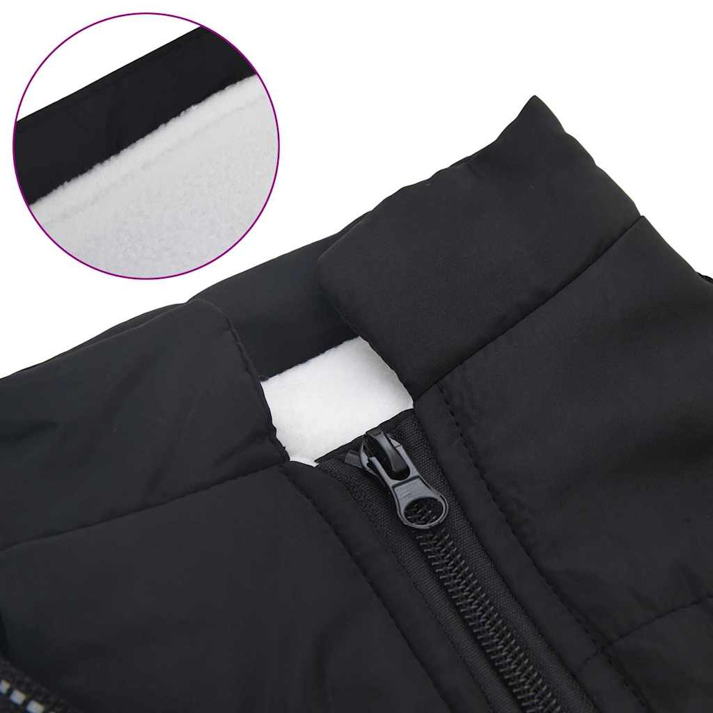 Hund Frakk Svart L32 Fleece og polyester