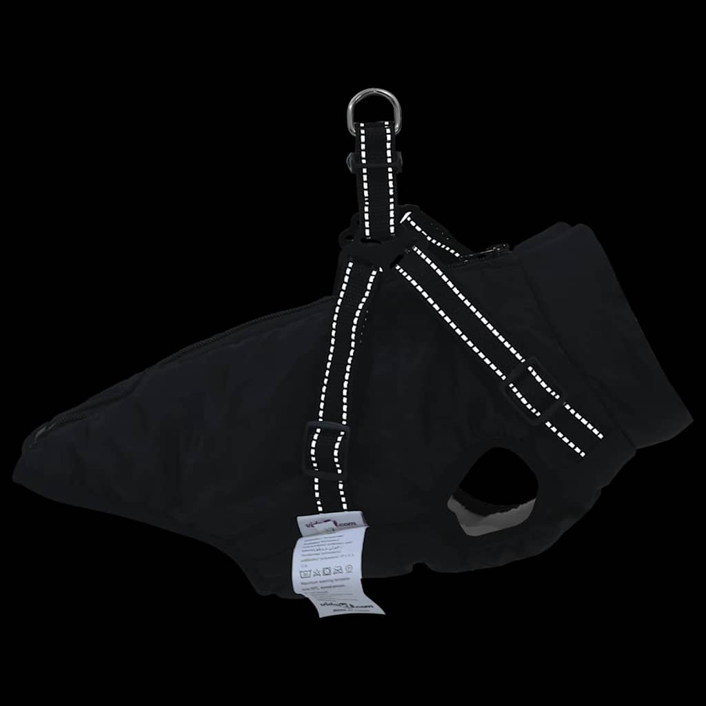 Hund Frakk Svart L32 Fleece og polyester