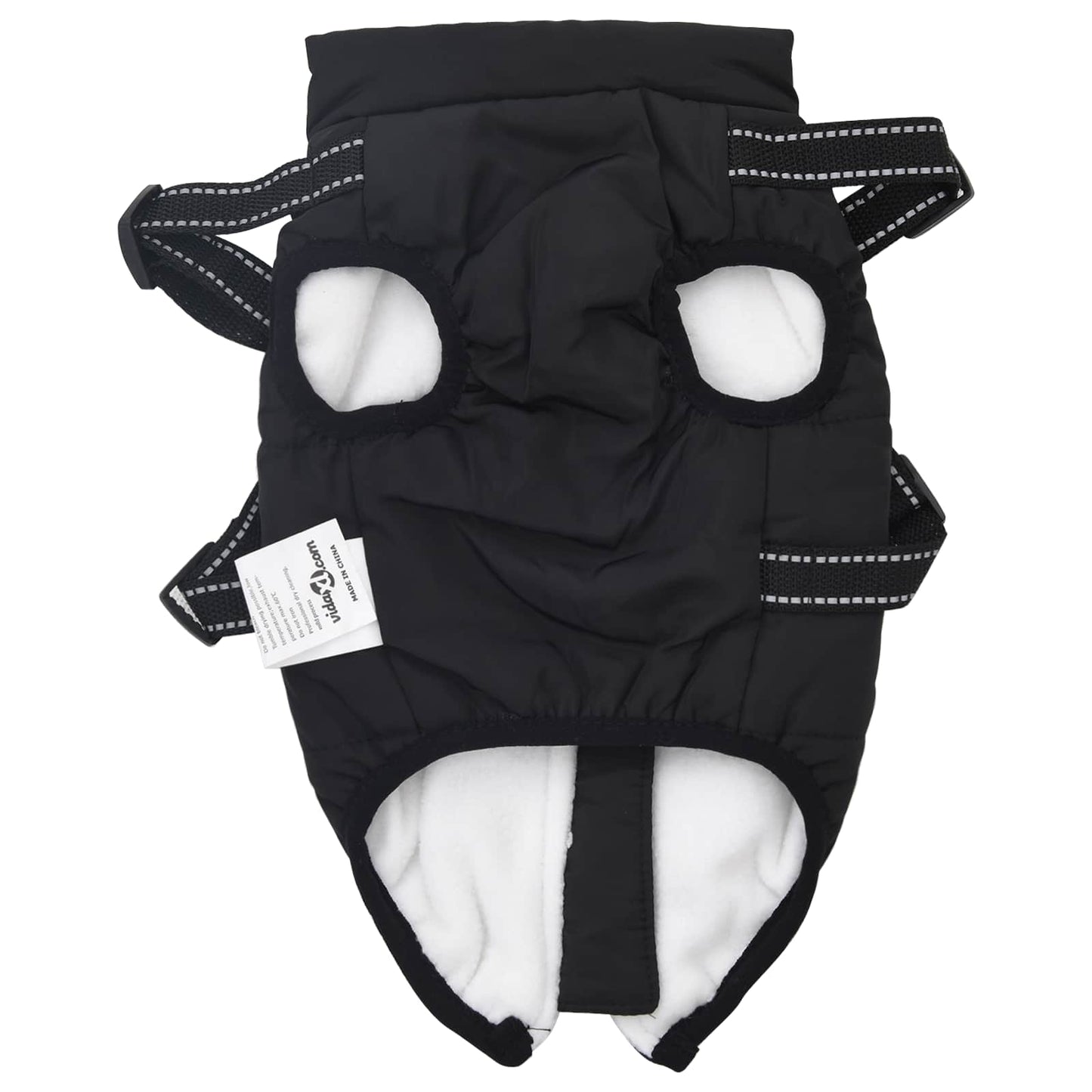 Hund Frakk Svart L40 Fleece og polyester