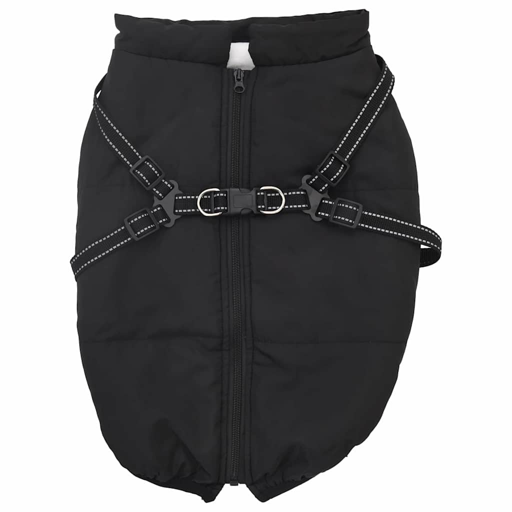 Hund Frakk Svart L48 Fleece og polyester