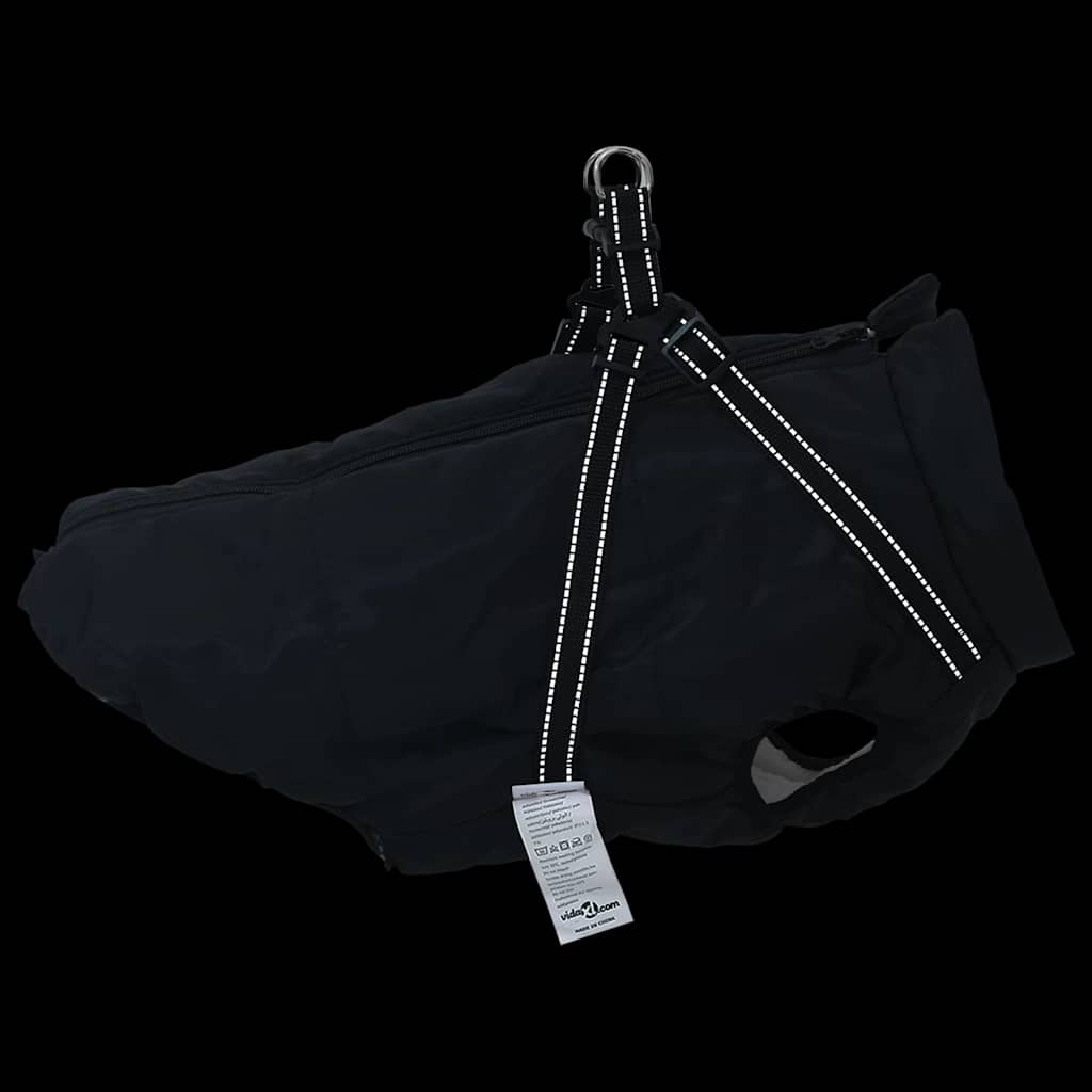 Hund Frakk Svart L48 Fleece og polyester