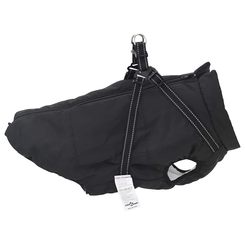 Hund Frakk Svart L48 Fleece og polyester