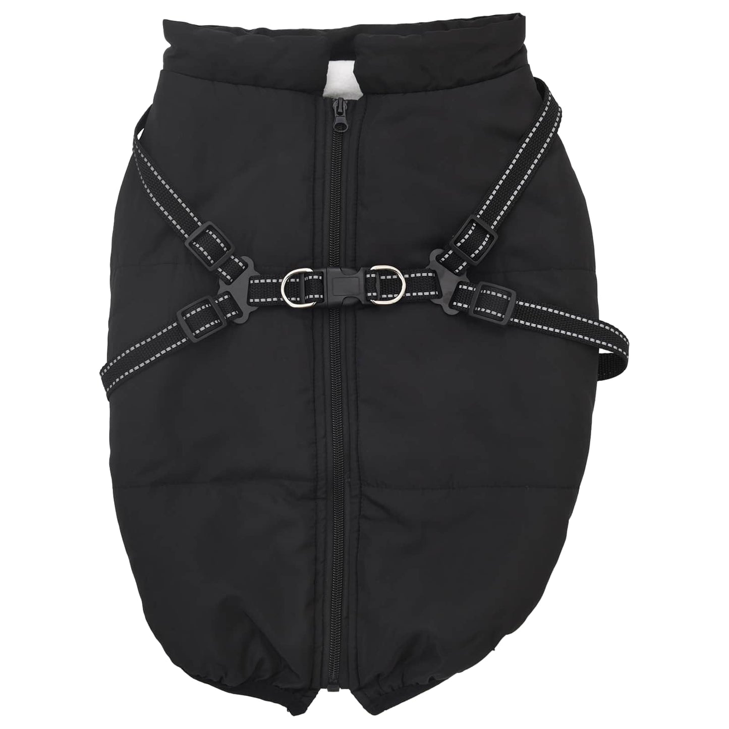 Hund Frakk Svart L68 Fleece og polyester