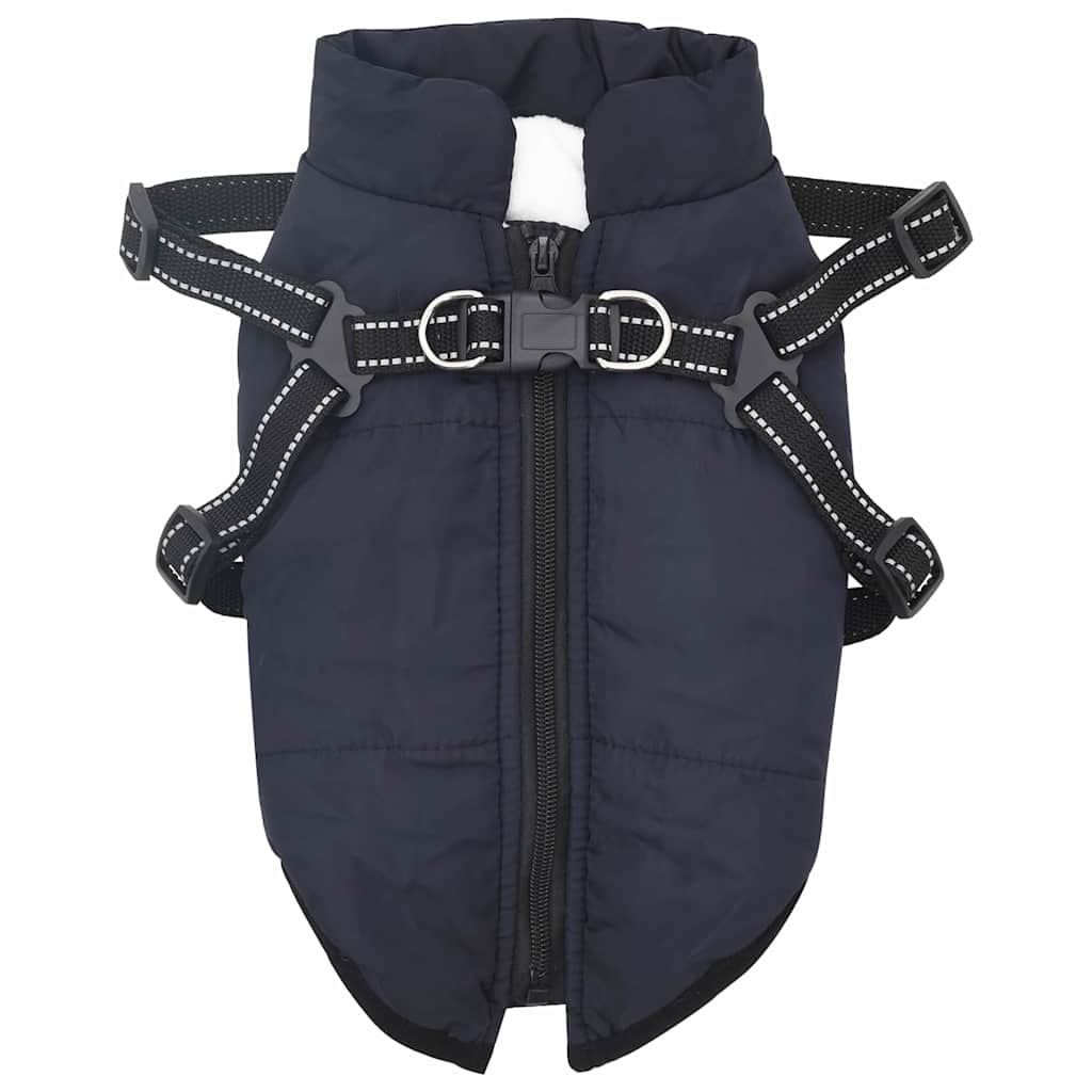 Hund Frakk Marineblå L24 Fleece og polyester
