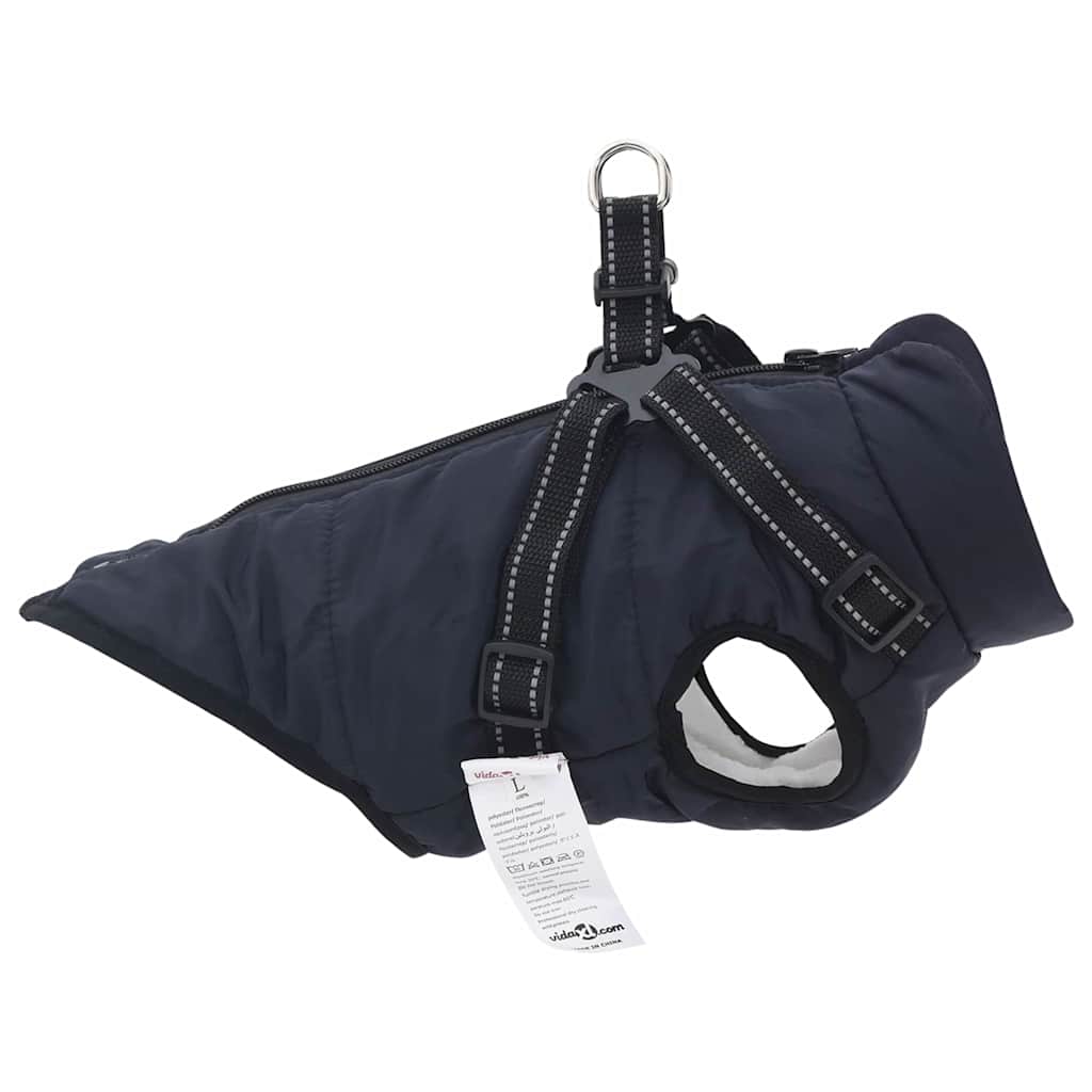 Hund Frakk Marineblå L24 Fleece og polyester
