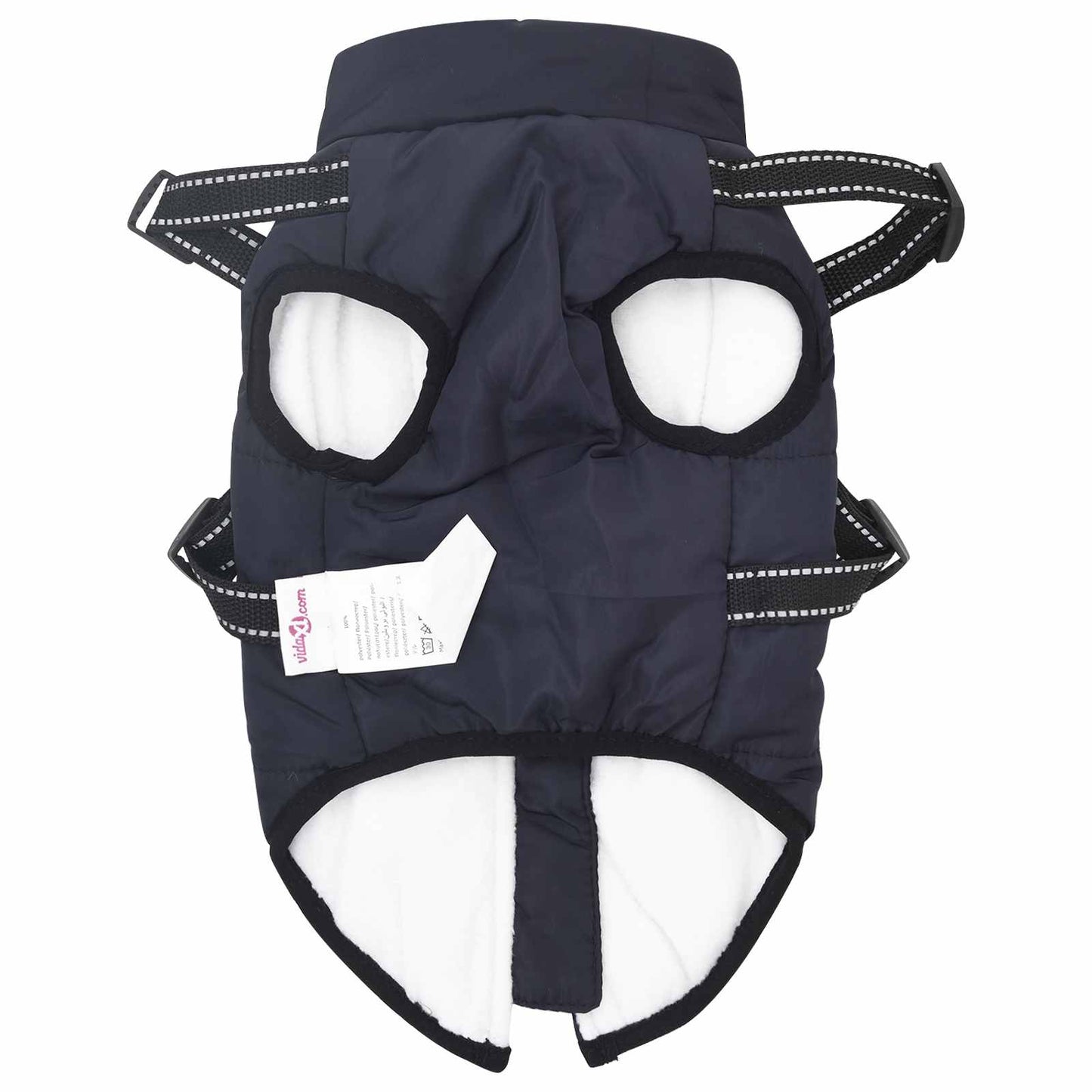 Hund Frakk Marineblå L40 Fleece og polyester
