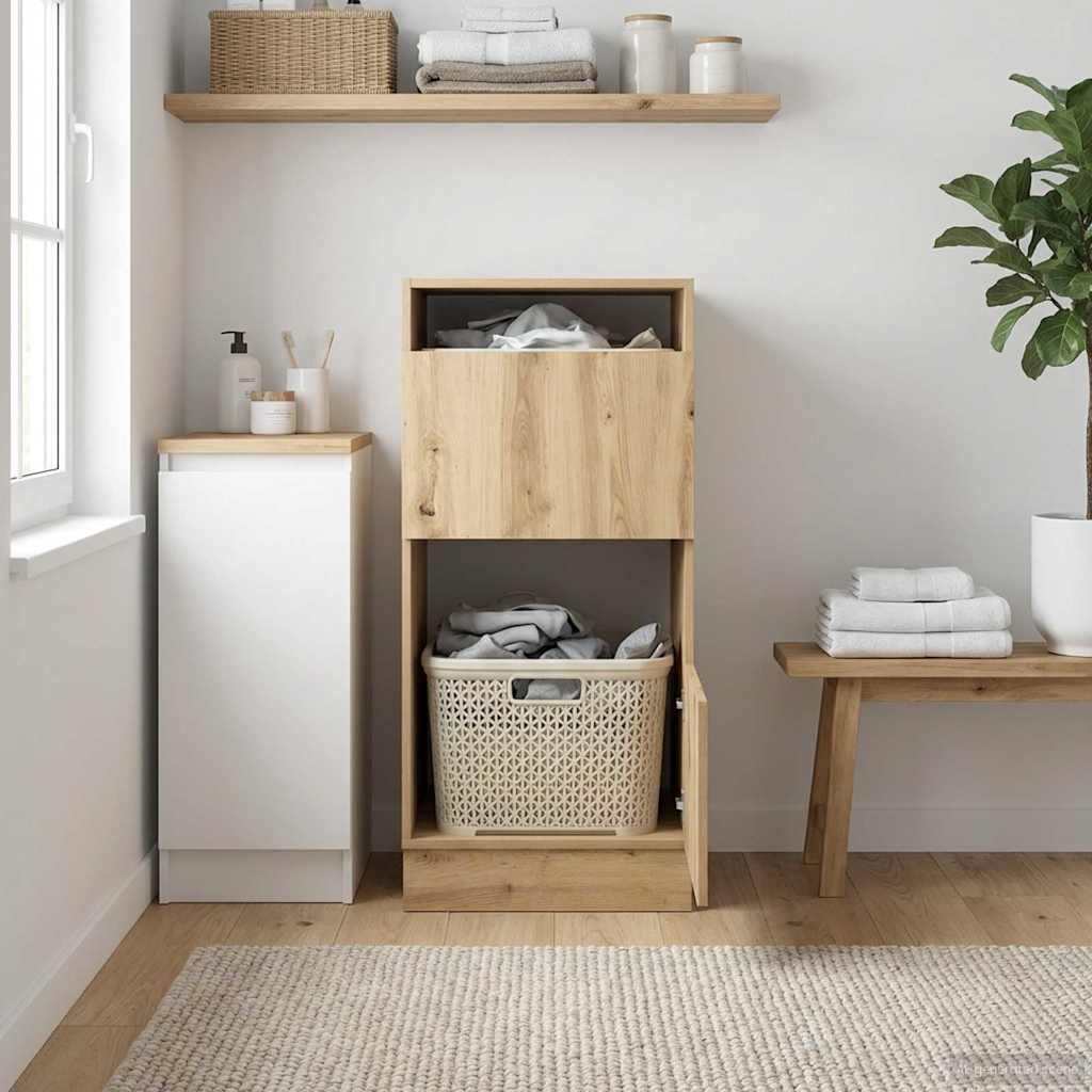 Vaskeromskap Artisan Eik 50 x 68 x 102 cm Konstruert tre