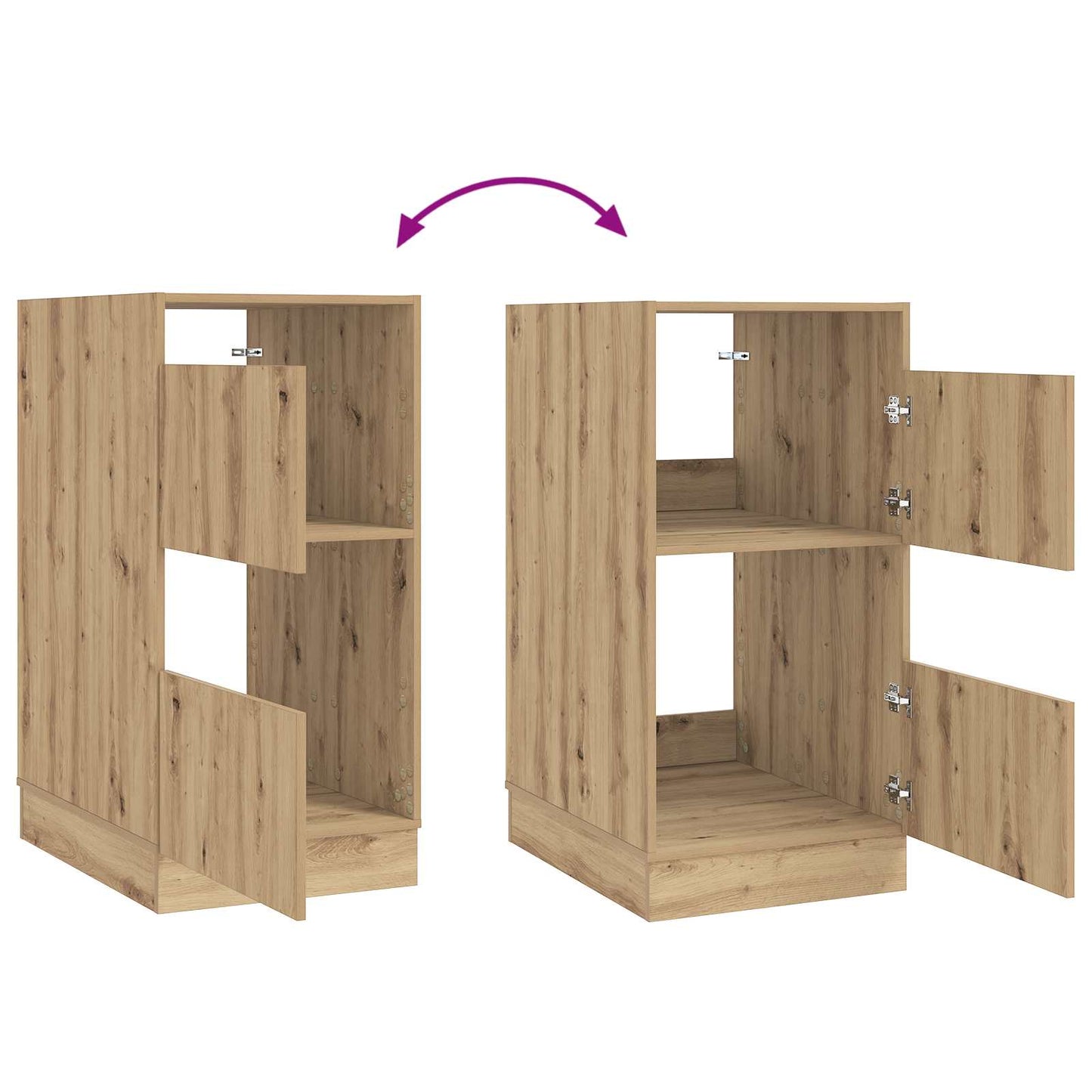 Vaskeromskap Artisan Eik 50 x 68 x 102 cm Konstruert tre