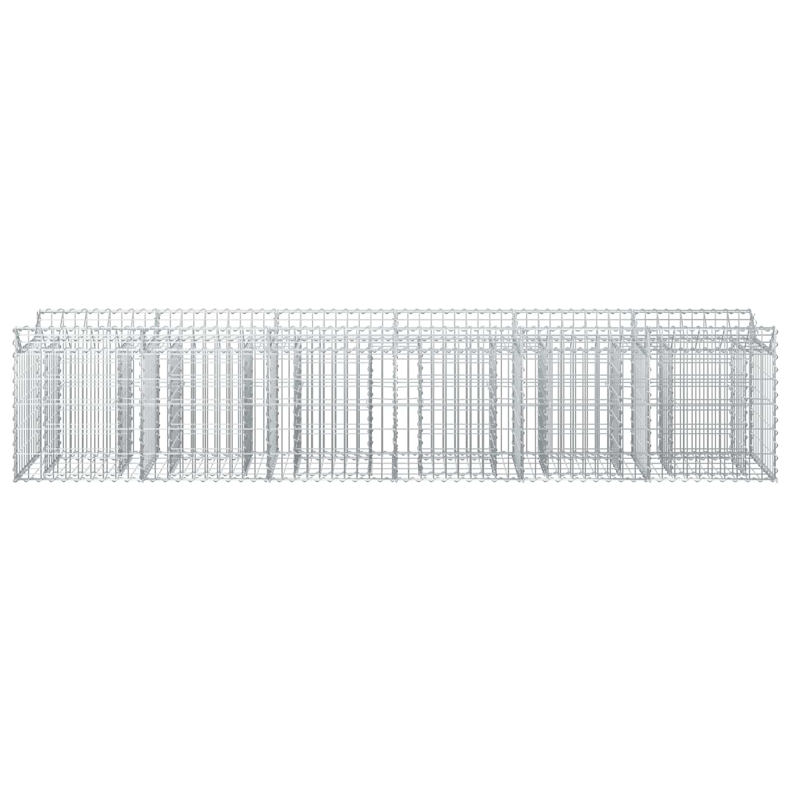 Gabion hevet seng 2 pcs sølv 300 x 50 x 60 cm Galvanisert Stål vidaXL