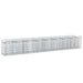 Gabion hevet seng 2 pcs sølv 400 x 50 x 60 cm Galvanisert Stål vidaXL