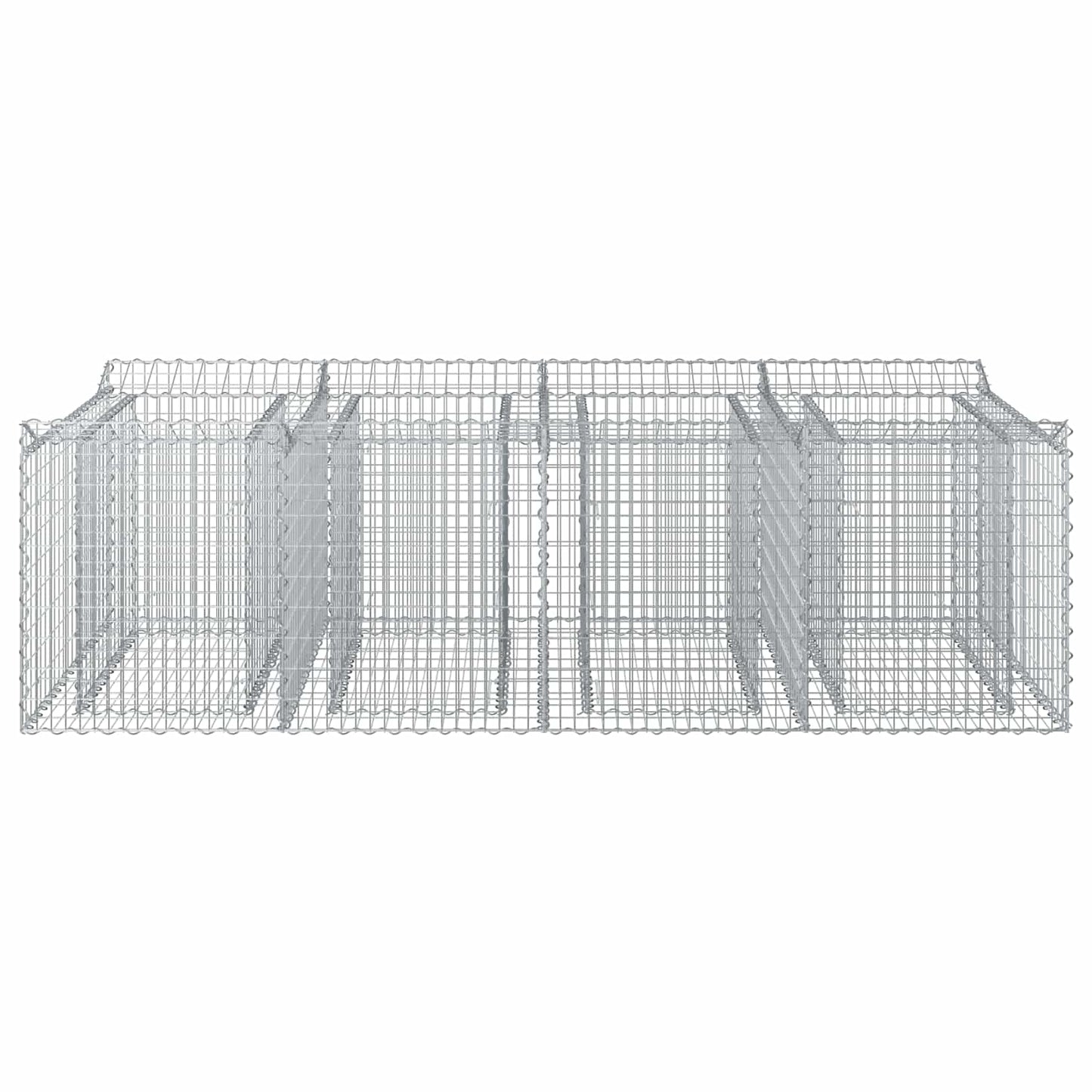 Gabion hevet seng 2 pcs Sølv