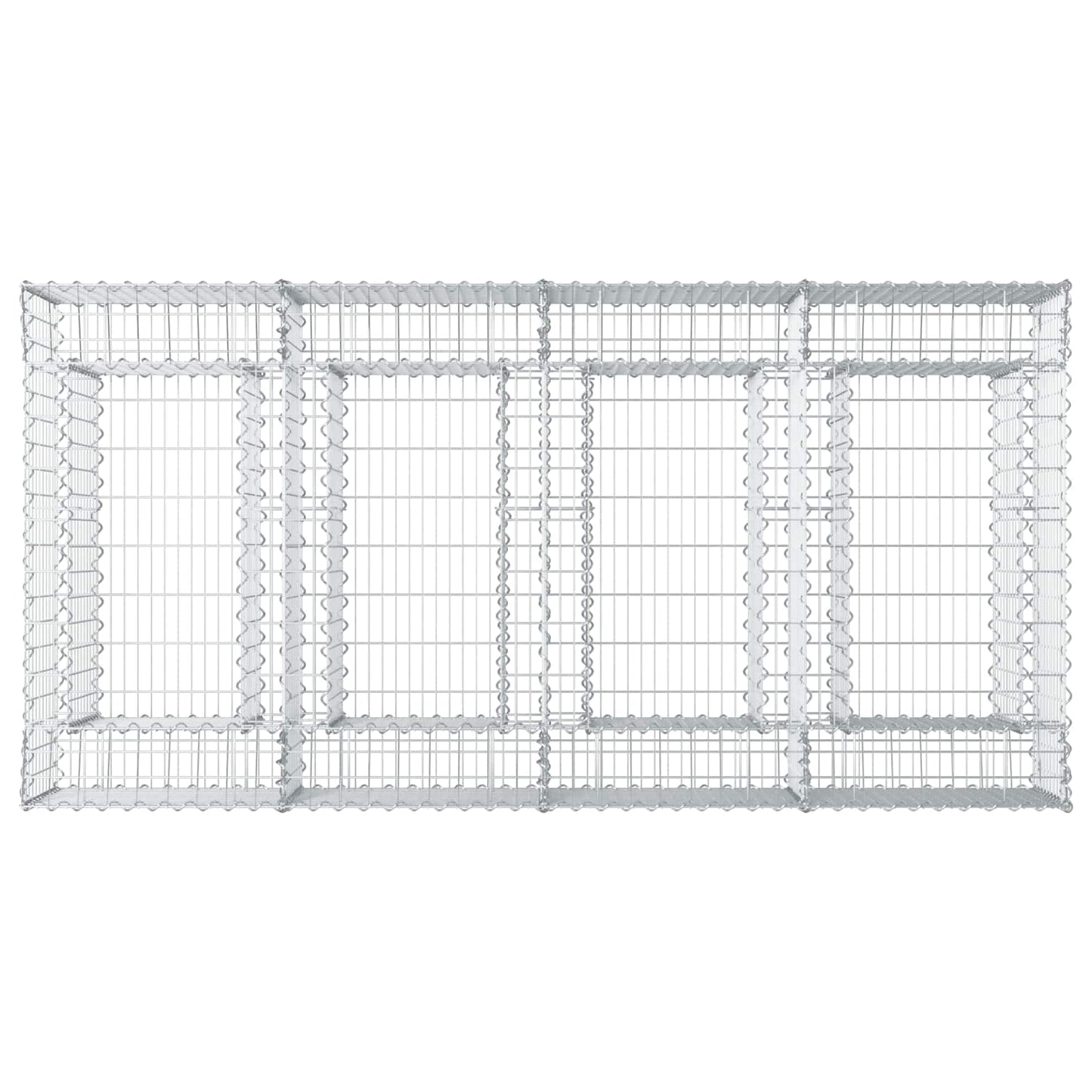 Gabion hevet seng 2 pcs Sølv